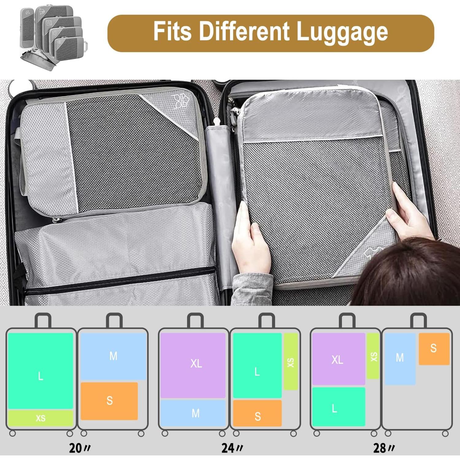 Set de 6 Cubos de Compresión Nestling para Empacar 0.58 kg