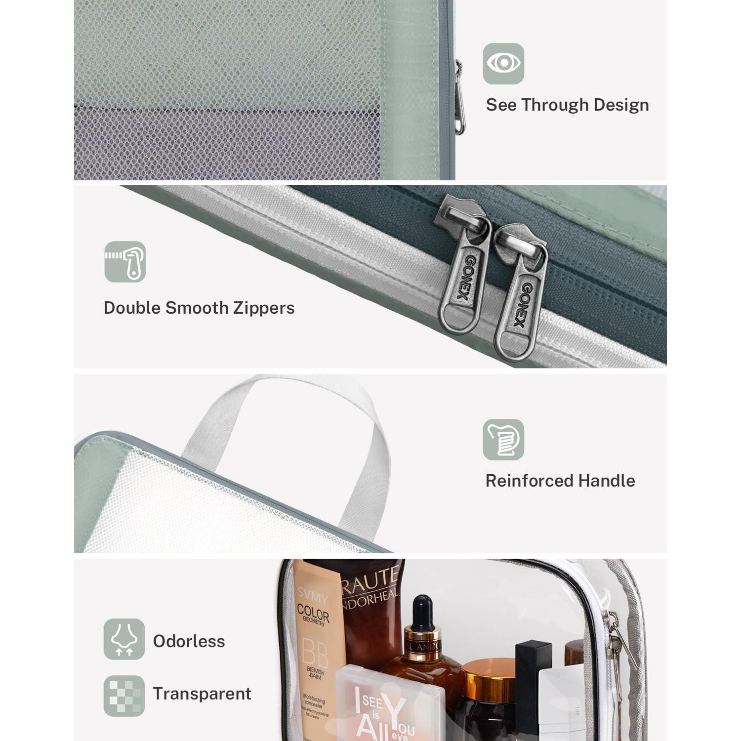 Gonex 8 Set Cubos de Compresión para Empaque de Viaje Gris