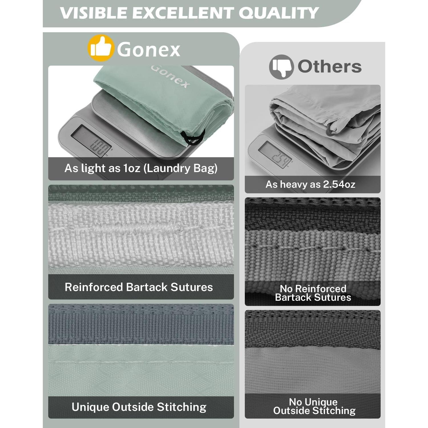 Gonex 8 Set Cubos de Compresión para Empaque de Viaje Gris