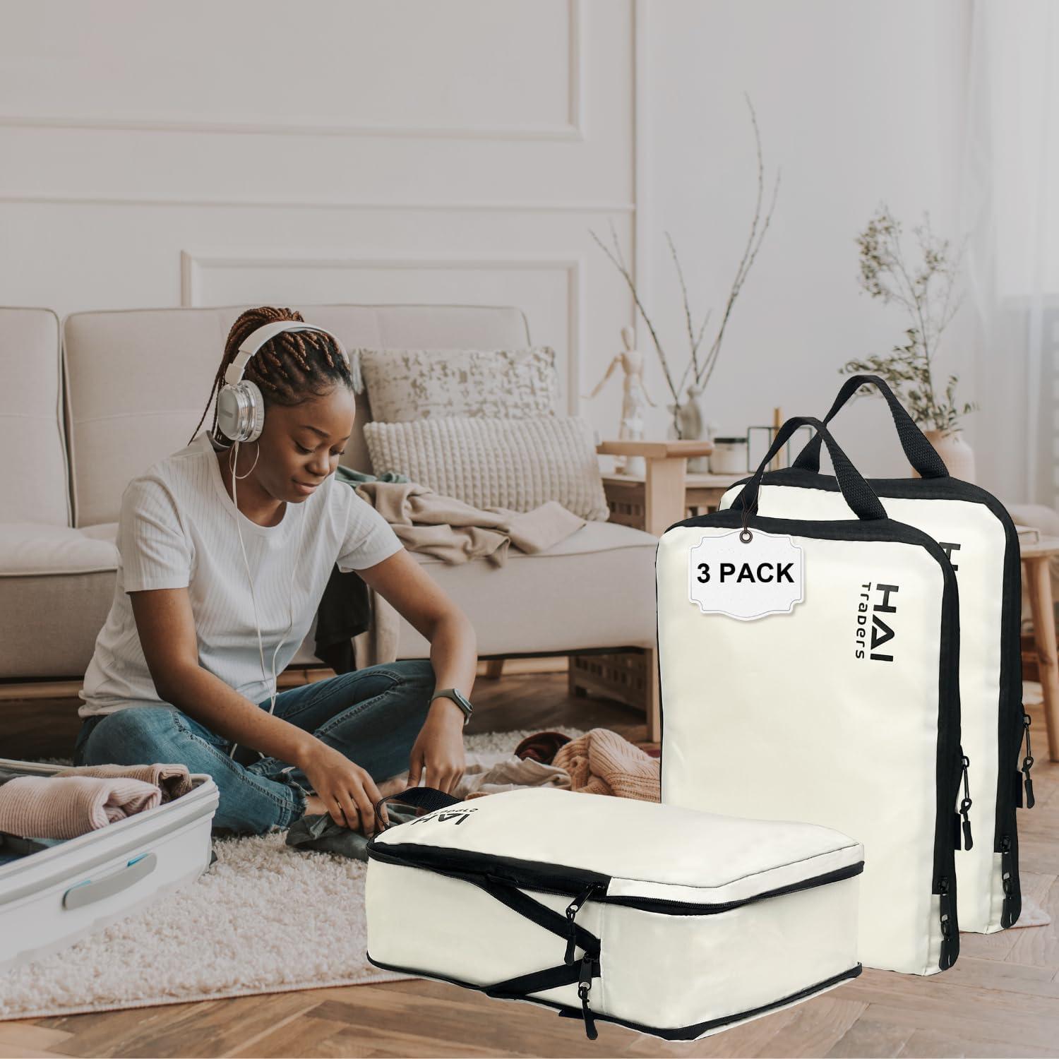 Cubos de Compresión HAI TRADERS para Empacar Ropa - 3 Piezas