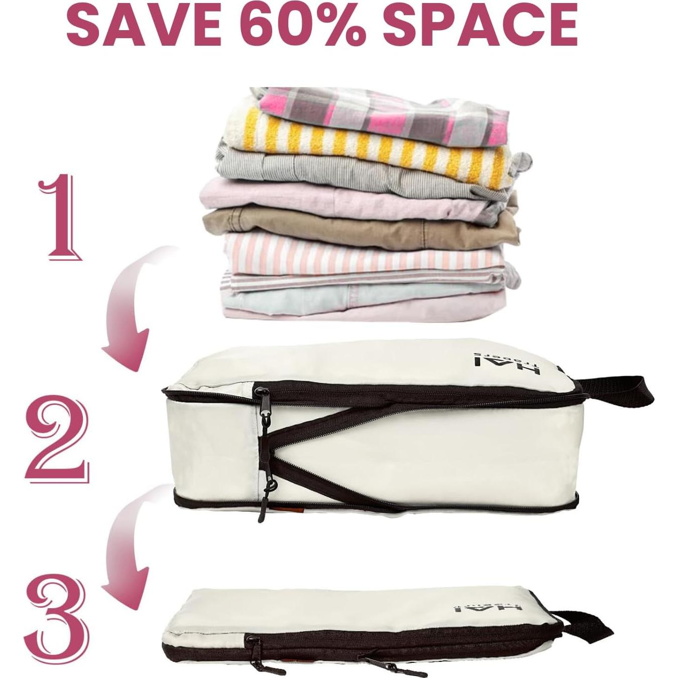 Cubos de Compresión HAI TRADERS para Empacar Ropa - 3 Piezas