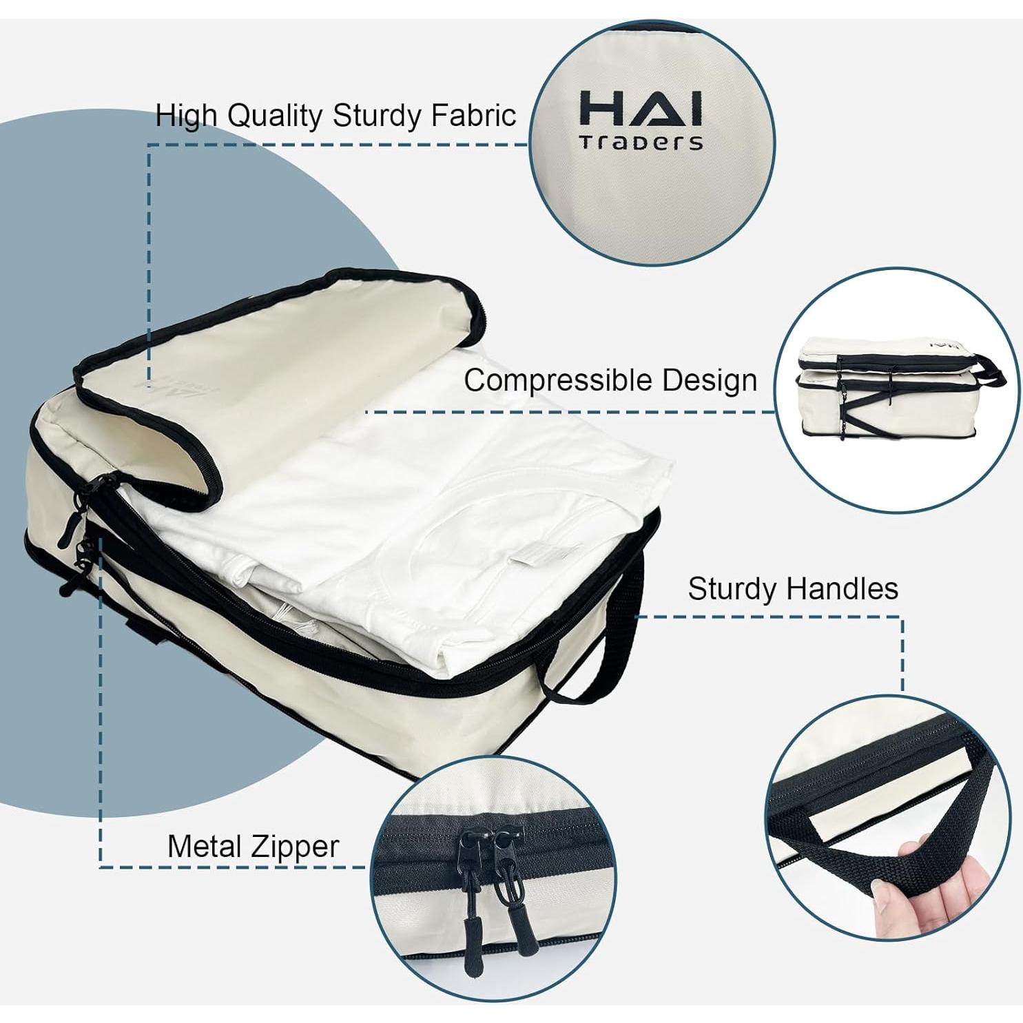 Cubos de Compresión HAI TRADERS para Empacar Ropa - 3 Piezas