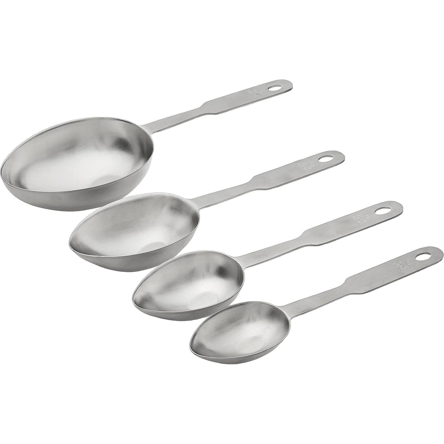 Juego de 4 Tazas Medidoras Norpro Acero Inoxidable con Equivalentes Métricos