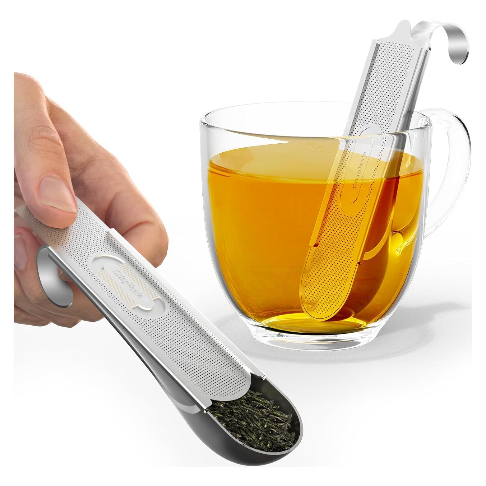 Infusor de Té Suelto CrispTaste 2-en-1 Acero Inoxidable 304