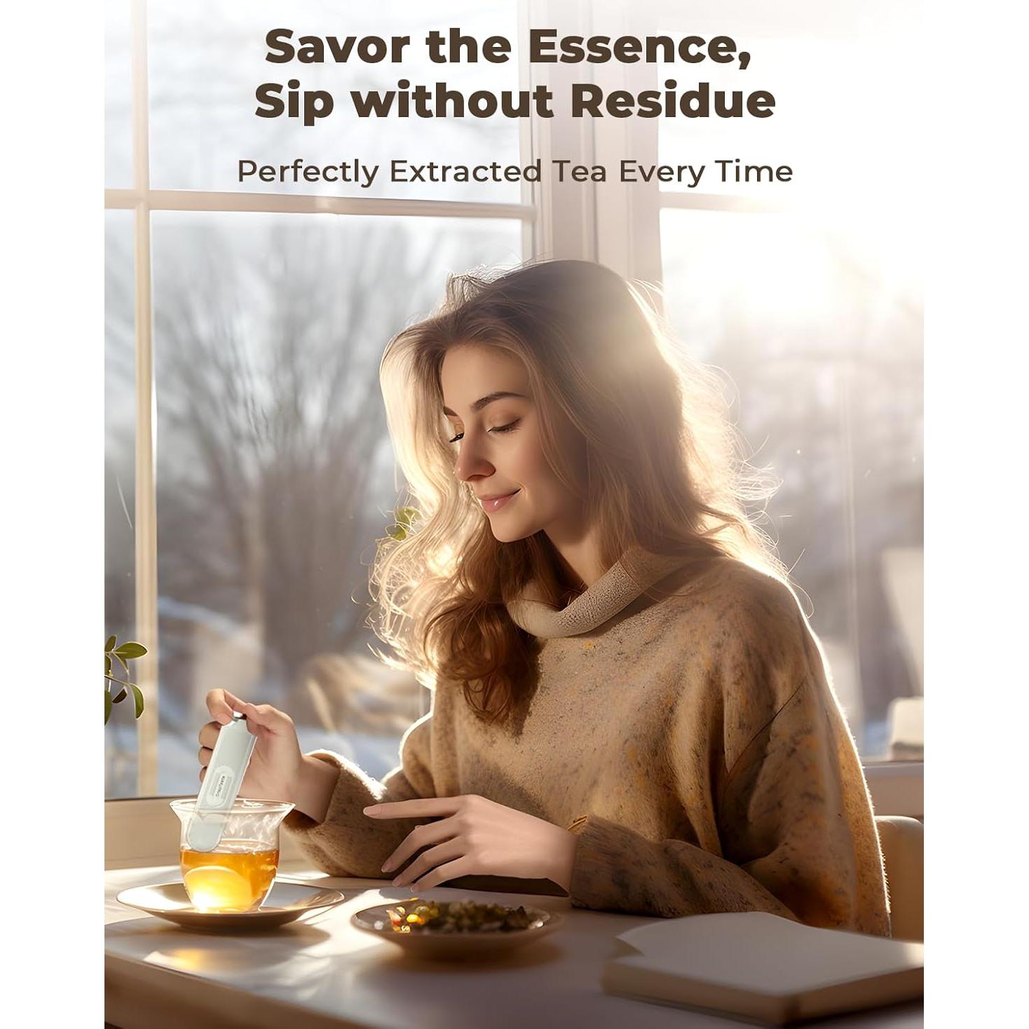 Infusor de Té Suelto CrispTaste 2-en-1 Acero Inoxidable 304