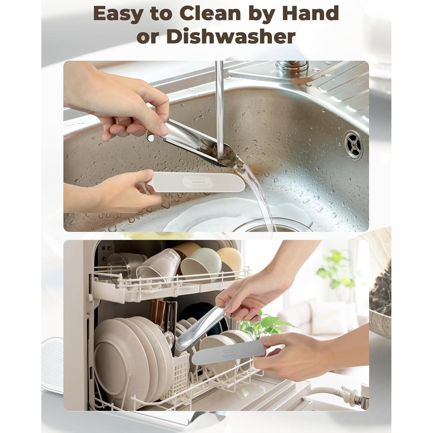 Infusor de Té Suelto CrispTaste 2-en-1 Acero Inoxidable 304