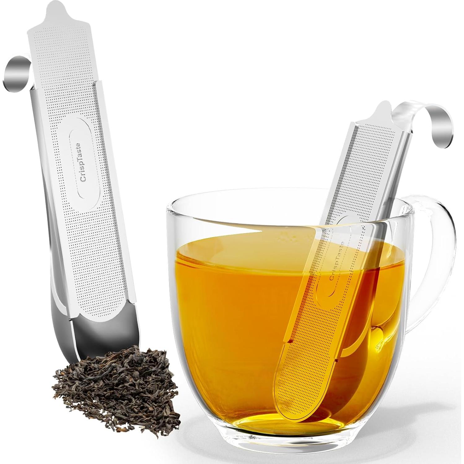 Infusor de Té Suelto CrispTaste 2-en-1 Acero Inoxidable 304