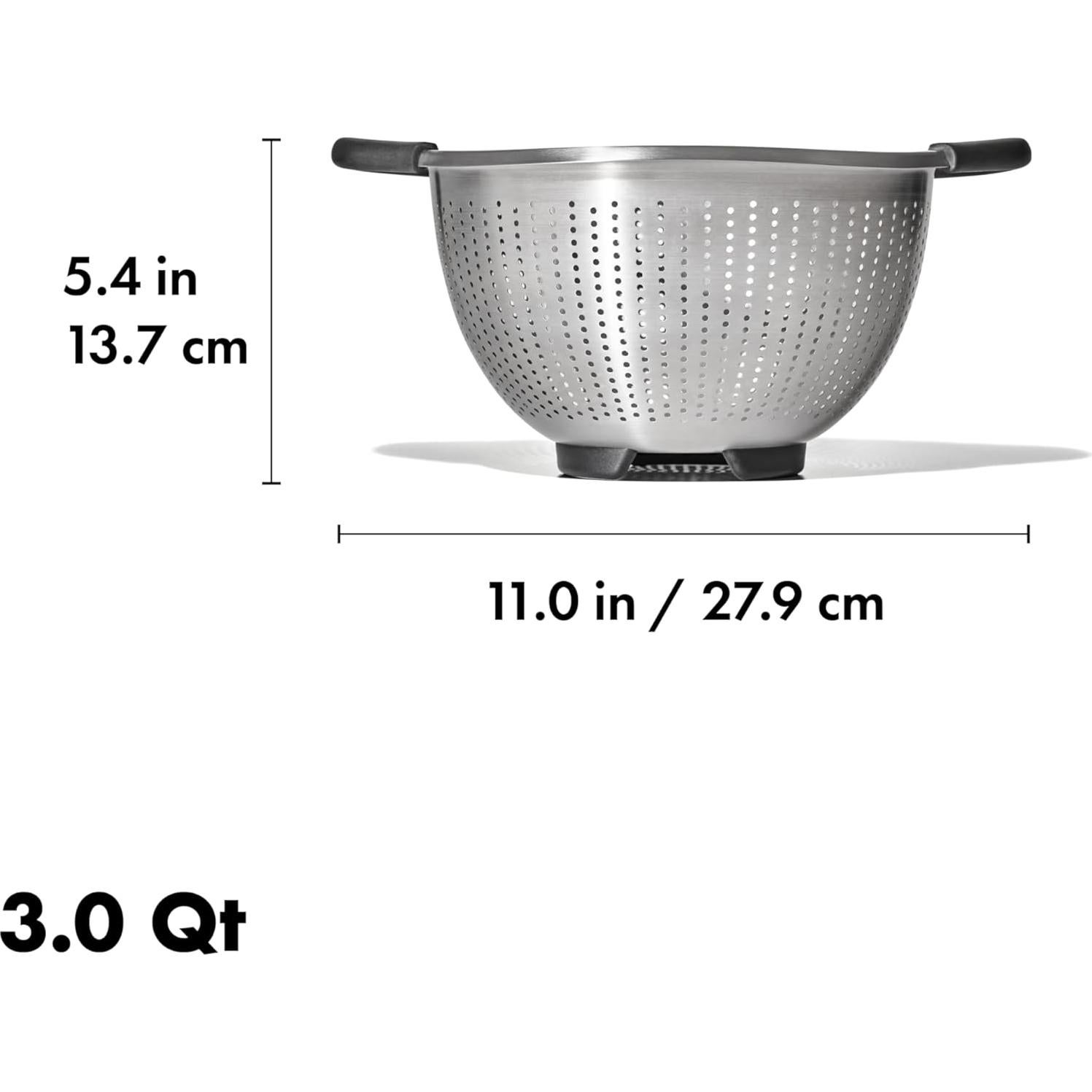 Colador de Acero Inoxidable OXO Good Grips 2.8L