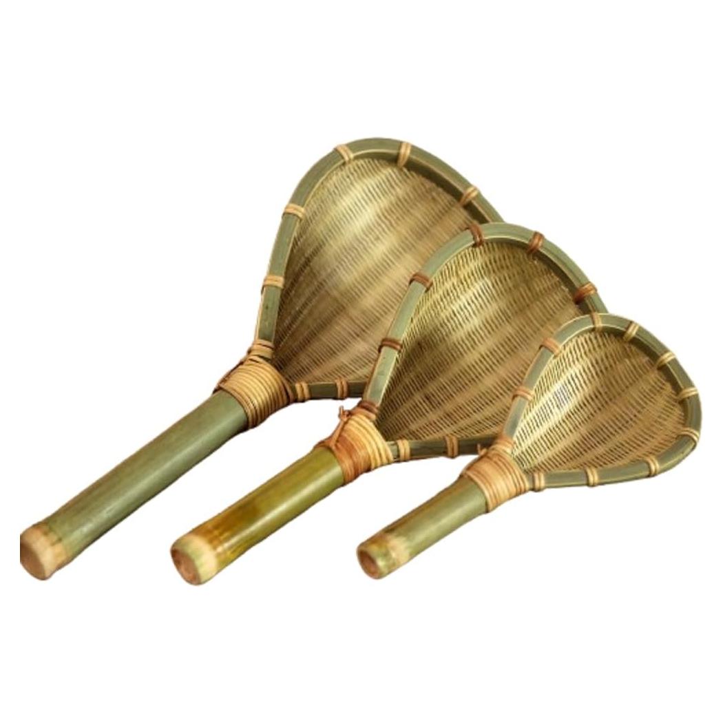 Colador de Arroz de Bambú Coolcapis - Cucharón Ecológico 25cm, 33cm, 40cm