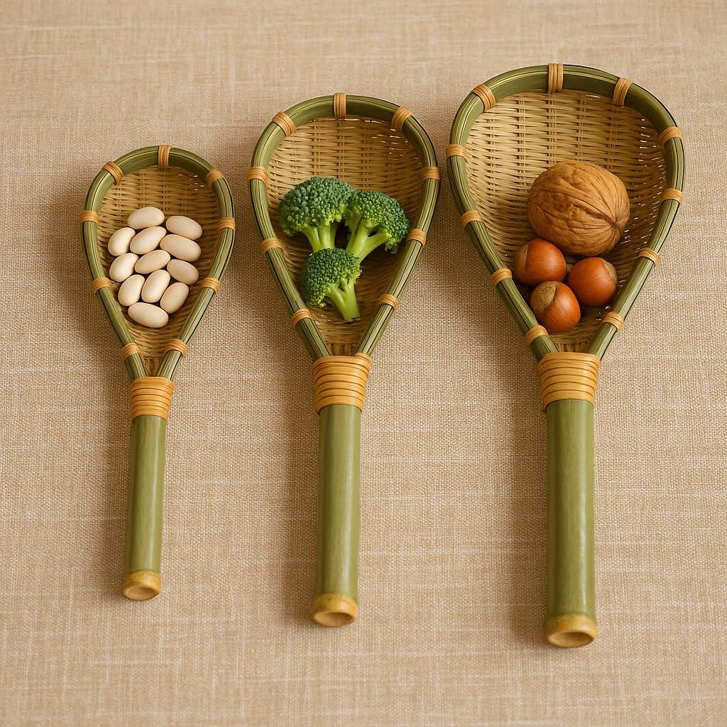 Colador de Arroz de Bambú Coolcapis - Cucharón Ecológico 25cm, 33cm, 40cm