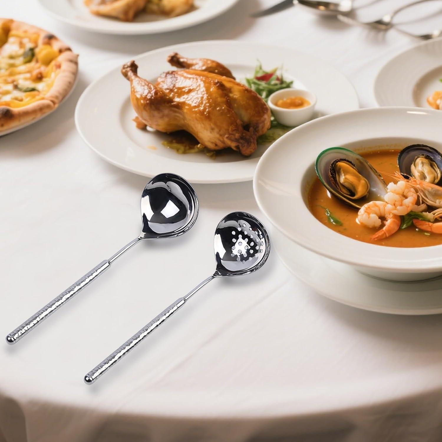 Juego de Cucharón y Cuchara Ranurada LANGMINGDE 2 Piezas