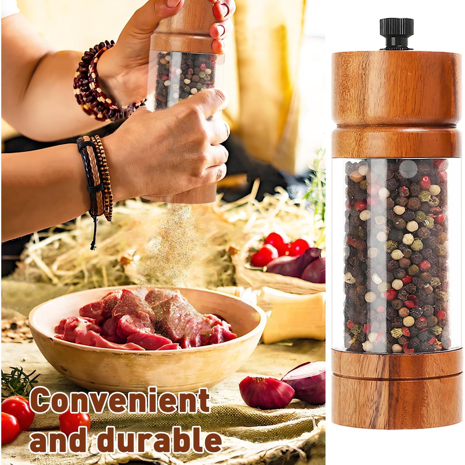 Juego de Molinillos de Sal y Pimienta FUSHUI de Madera 19.8 cm