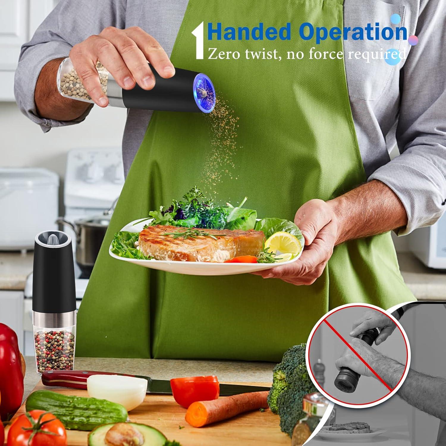 Juego de Molinillos Eléctricos de Sal y Pimienta MOVNO Automáticos