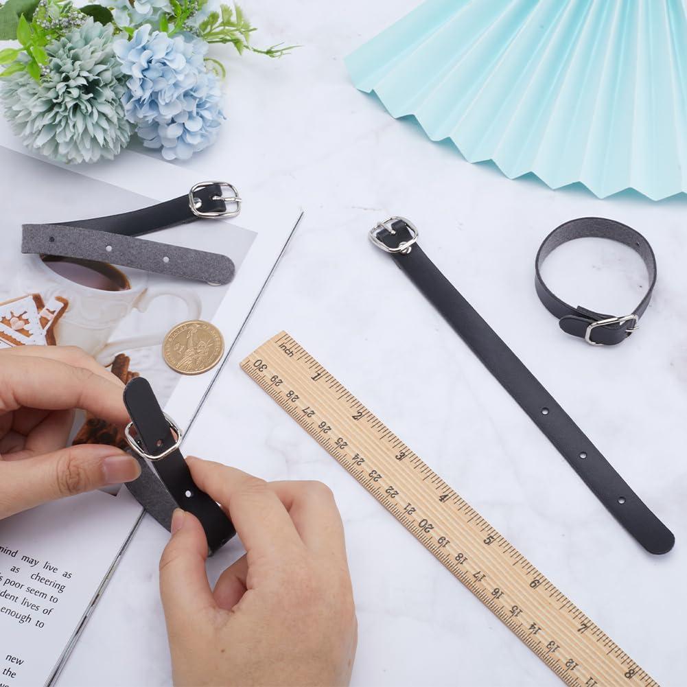 10 Piezas Etiquetas de Equipaje de Cuero PU GORGECRAFT Ajustables