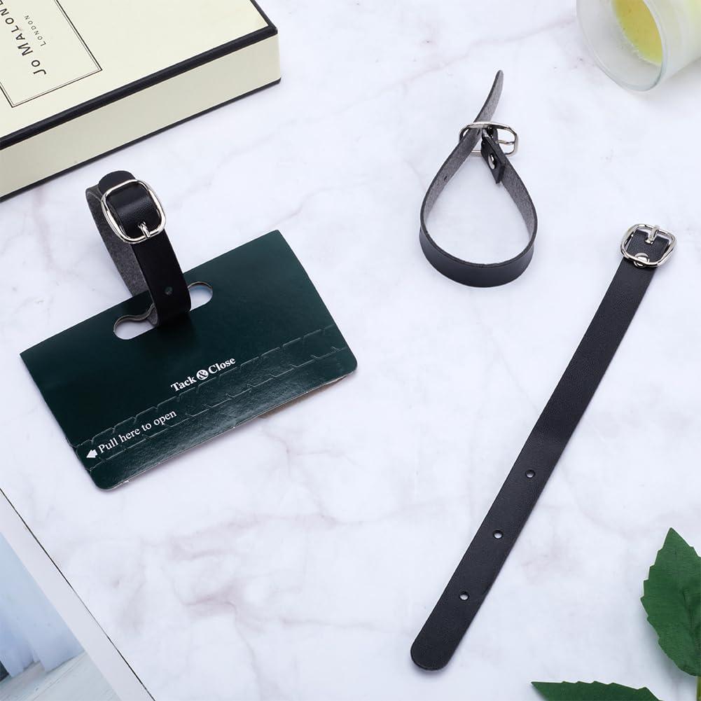 10 Piezas Etiquetas de Equipaje de Cuero PU GORGECRAFT Ajustables