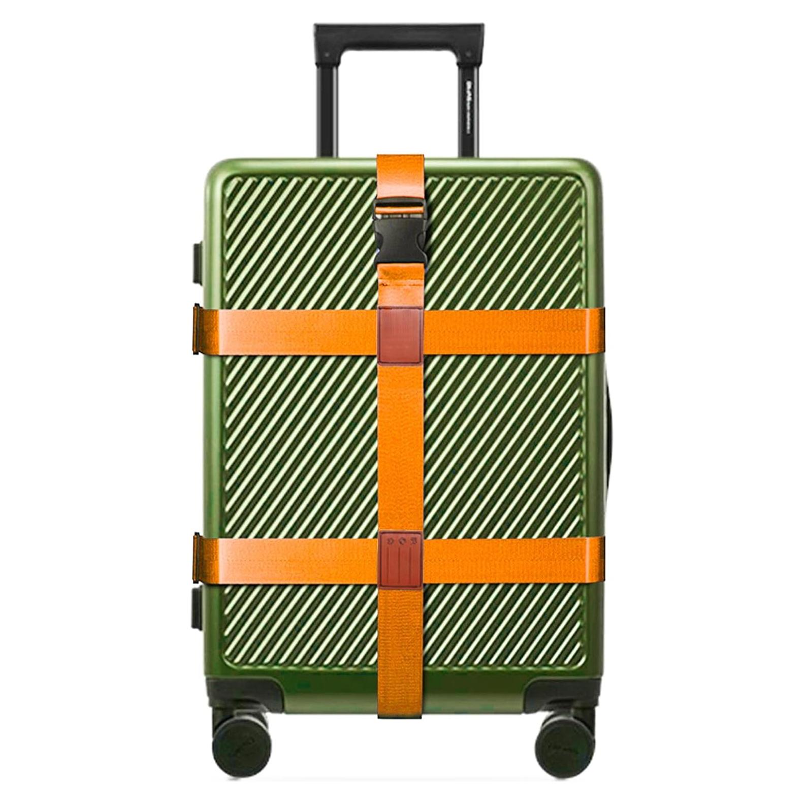 Correas de Equipaje Linpr Doble Cruz Naranja Ajustables