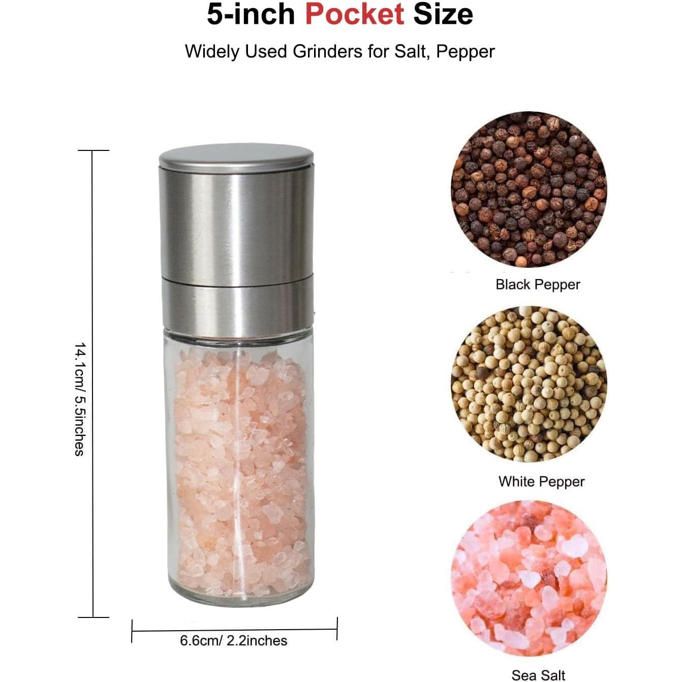 Molino de Sal y Pimienta Manual TooWoom 12.7 cm Ajustable