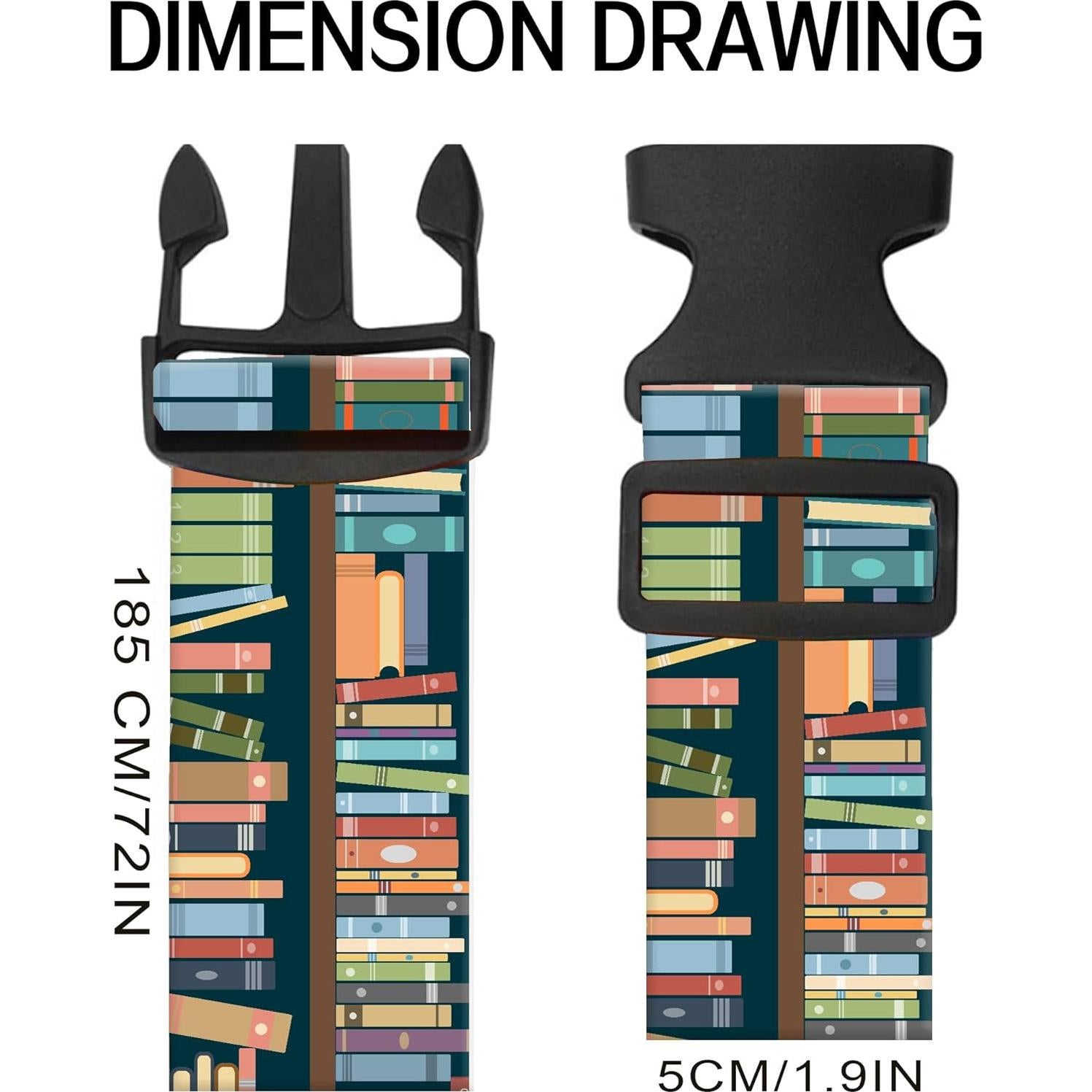 Correas de Equipaje Ajustables ASJHFDIR - Patrón de Libro Lindo