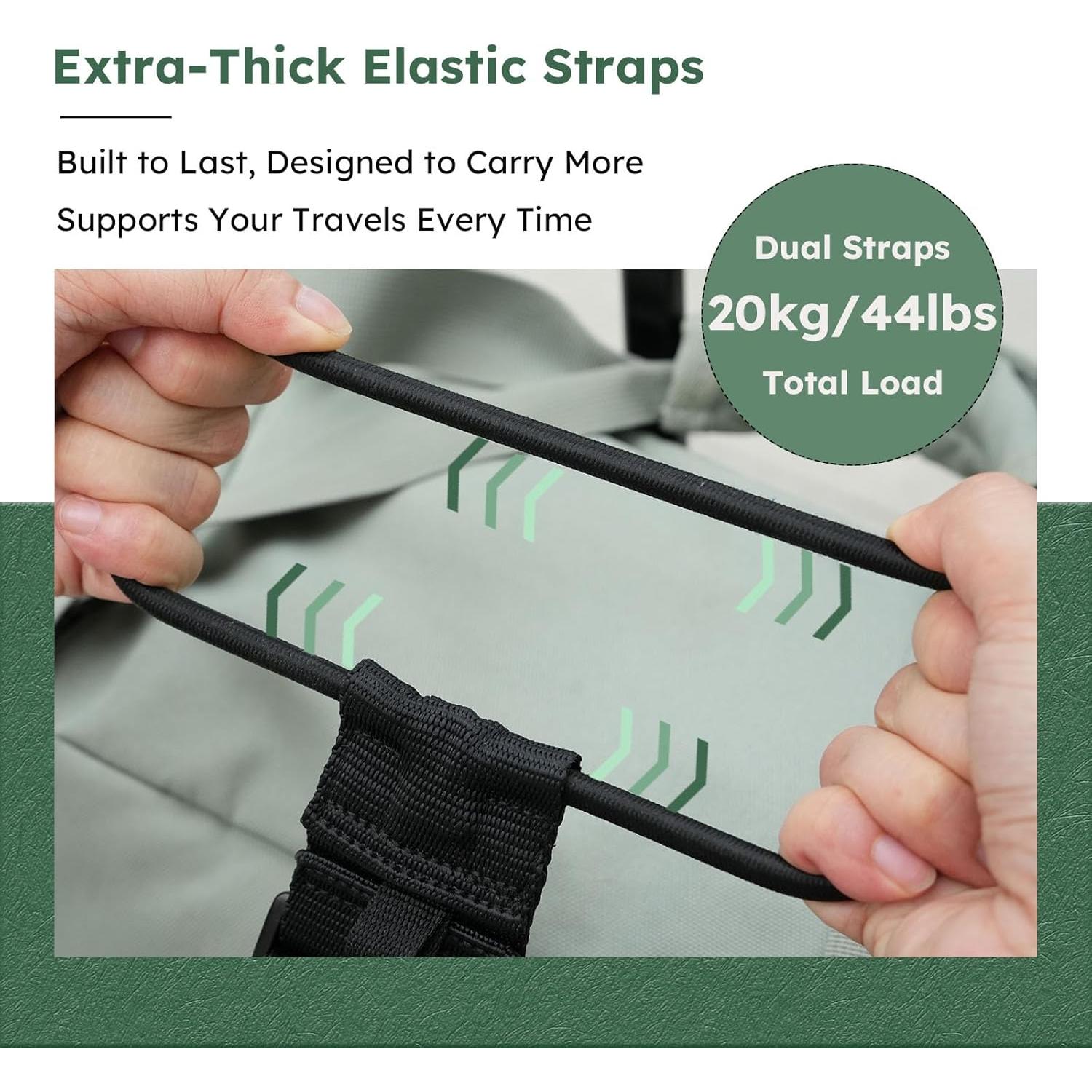 Correas de Equipaje 2-en-1 Veromark Nylon Ajustables 20kg Negro