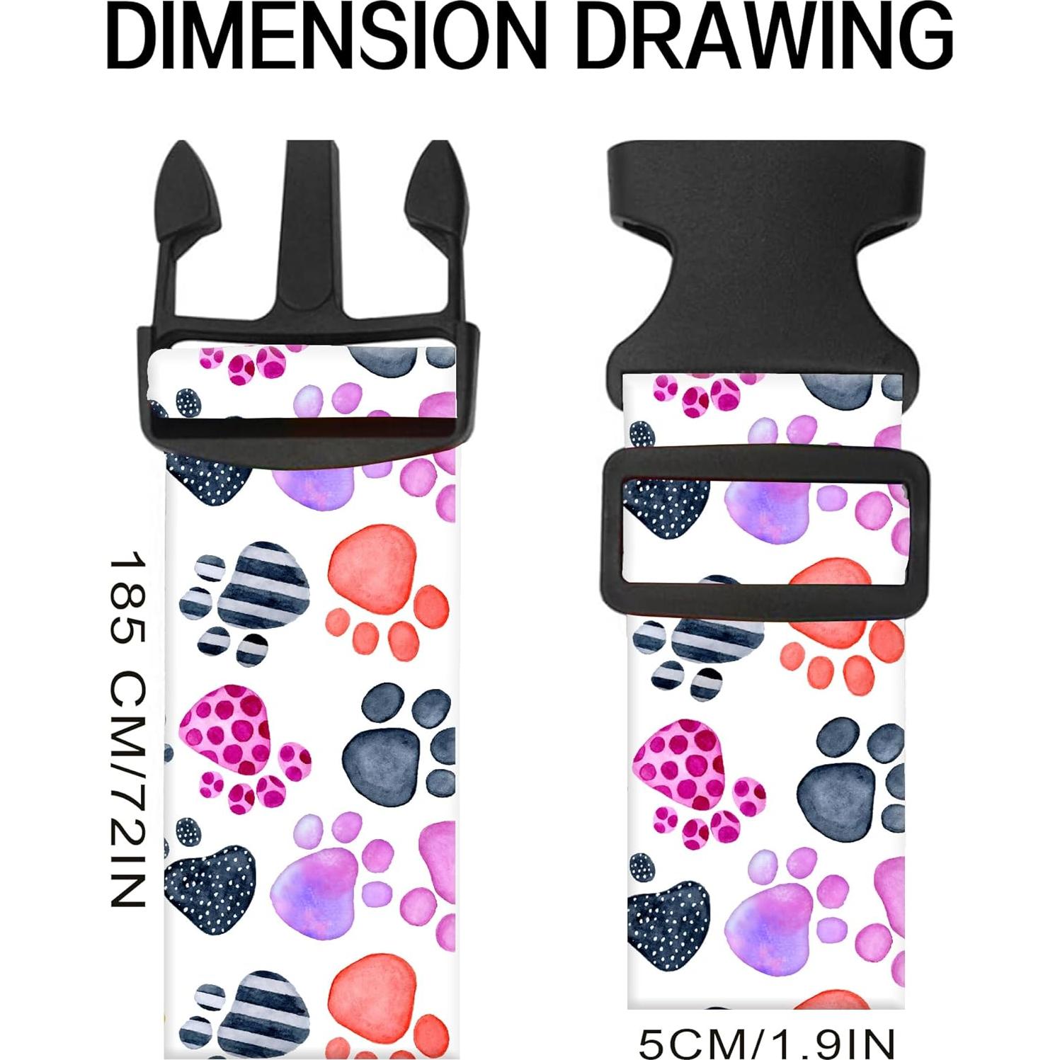 Correas de Equipaje Ajustables ASJHFDIR - Patas Coloridas