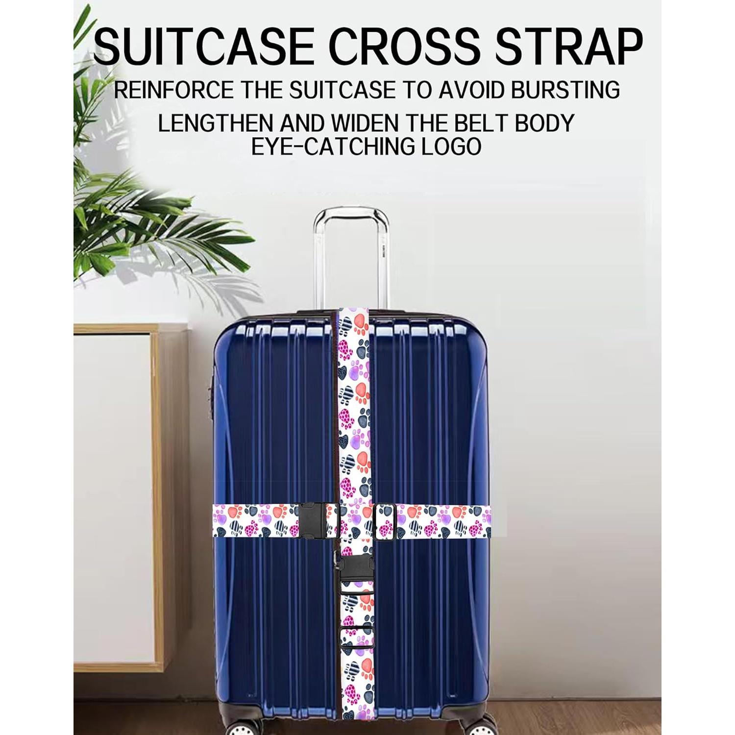 Correas de Equipaje Ajustables ASJHFDIR - Patas Coloridas