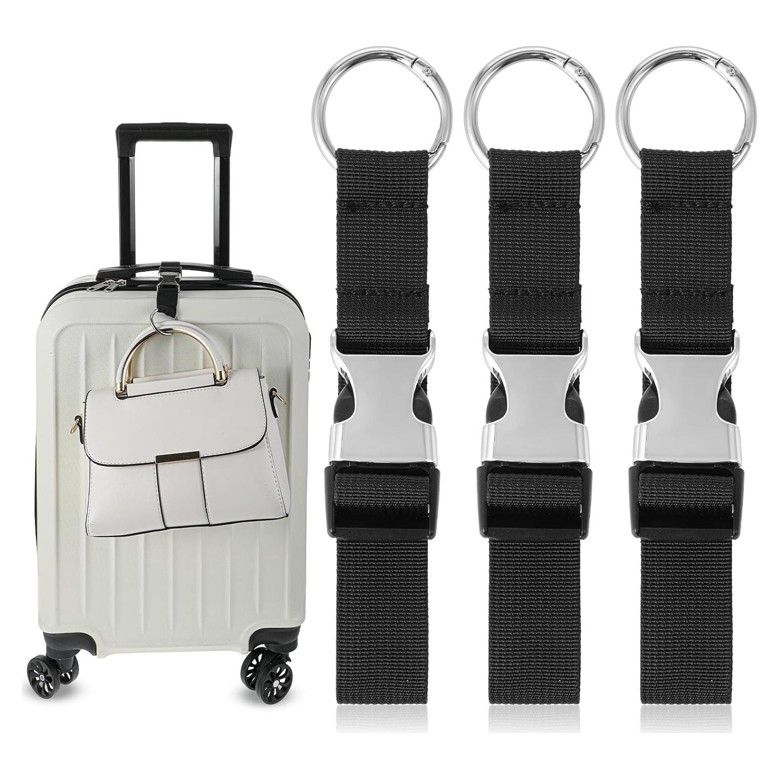 3 Correas de Equipaje Ajustables Ymapinc Negras para Maletas