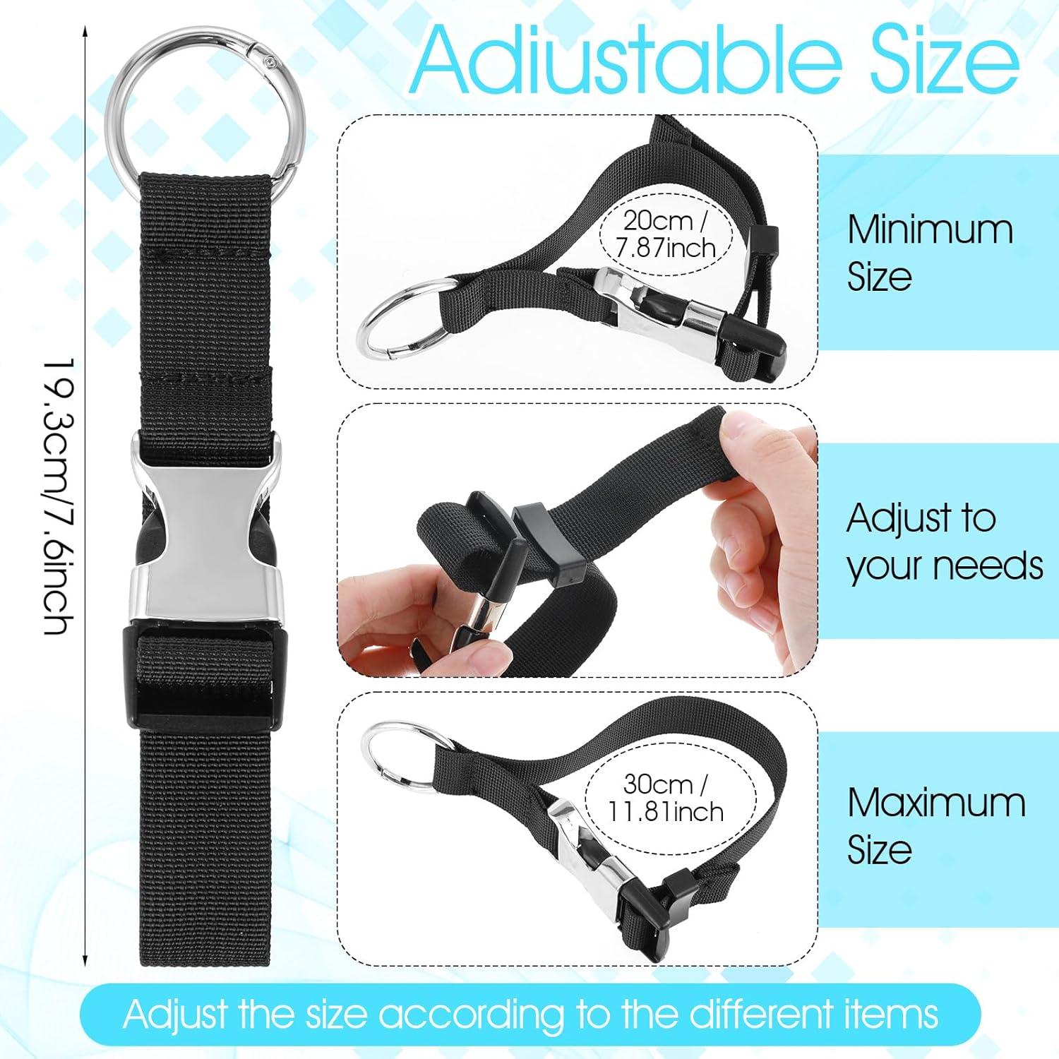 3 Correas de Equipaje Ajustables Ymapinc Negras para Maletas