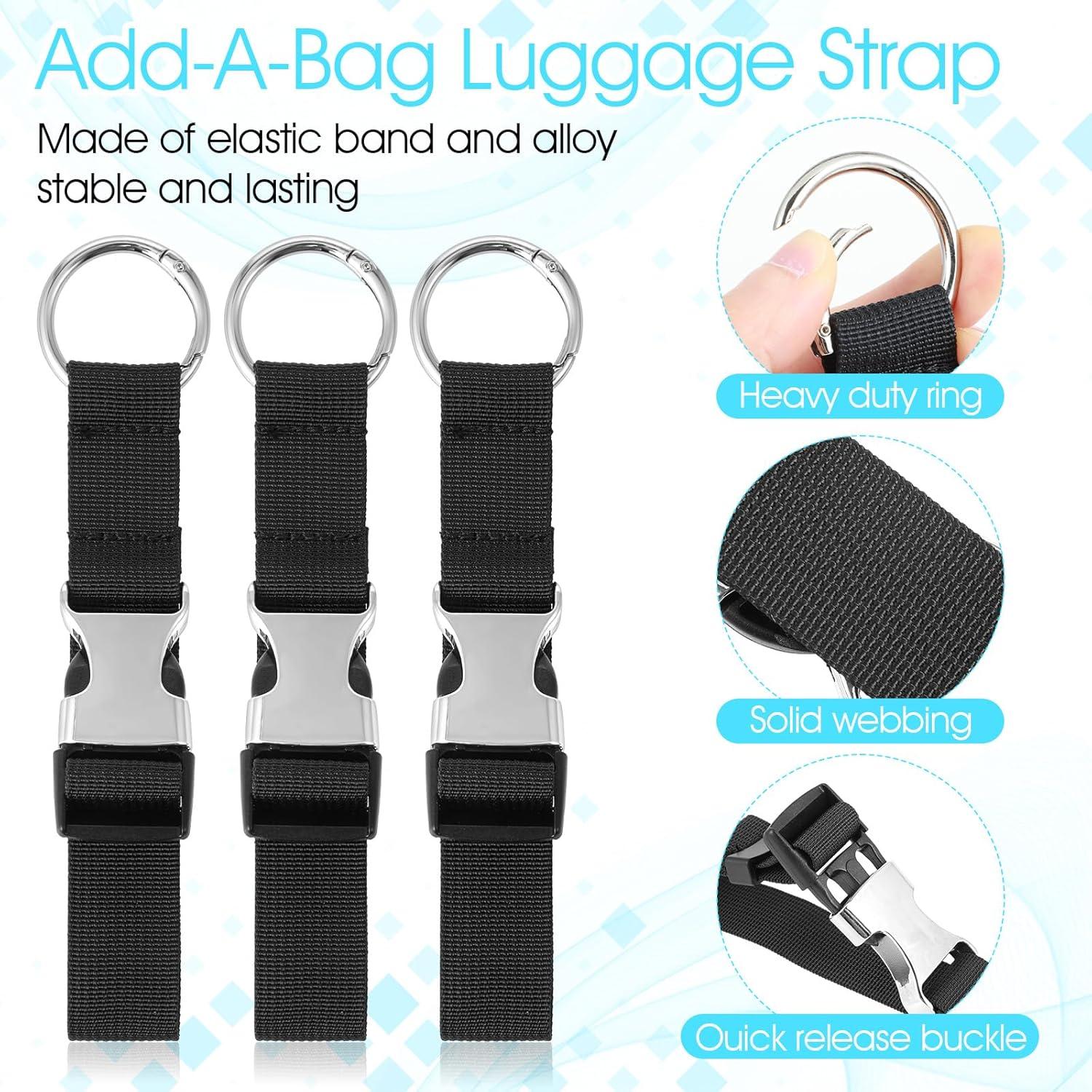 3 Correas de Equipaje Ajustables Ymapinc Negras para Maletas