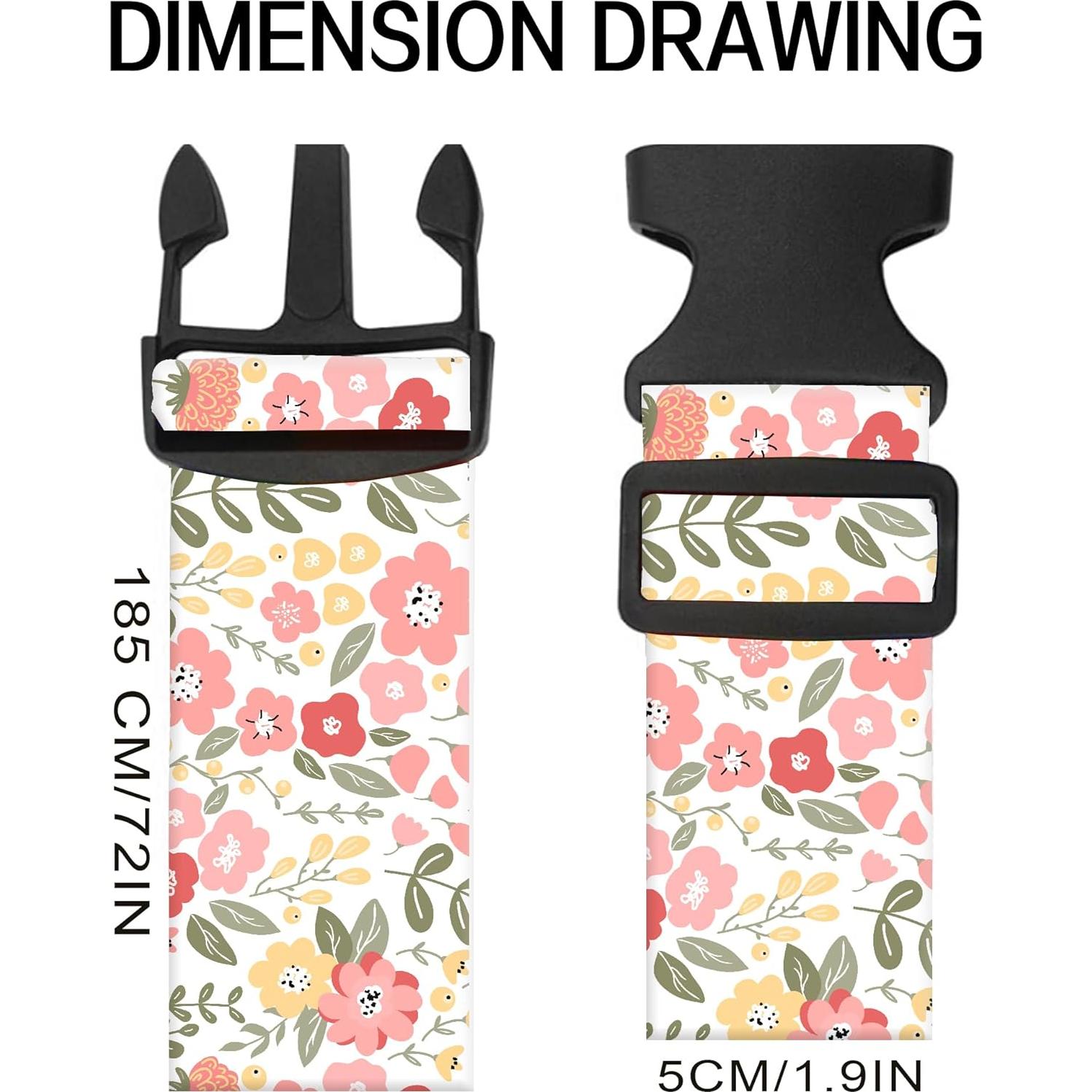 Correas de Equipaje Ajustables ASJHFDIR - Flores Bonitas