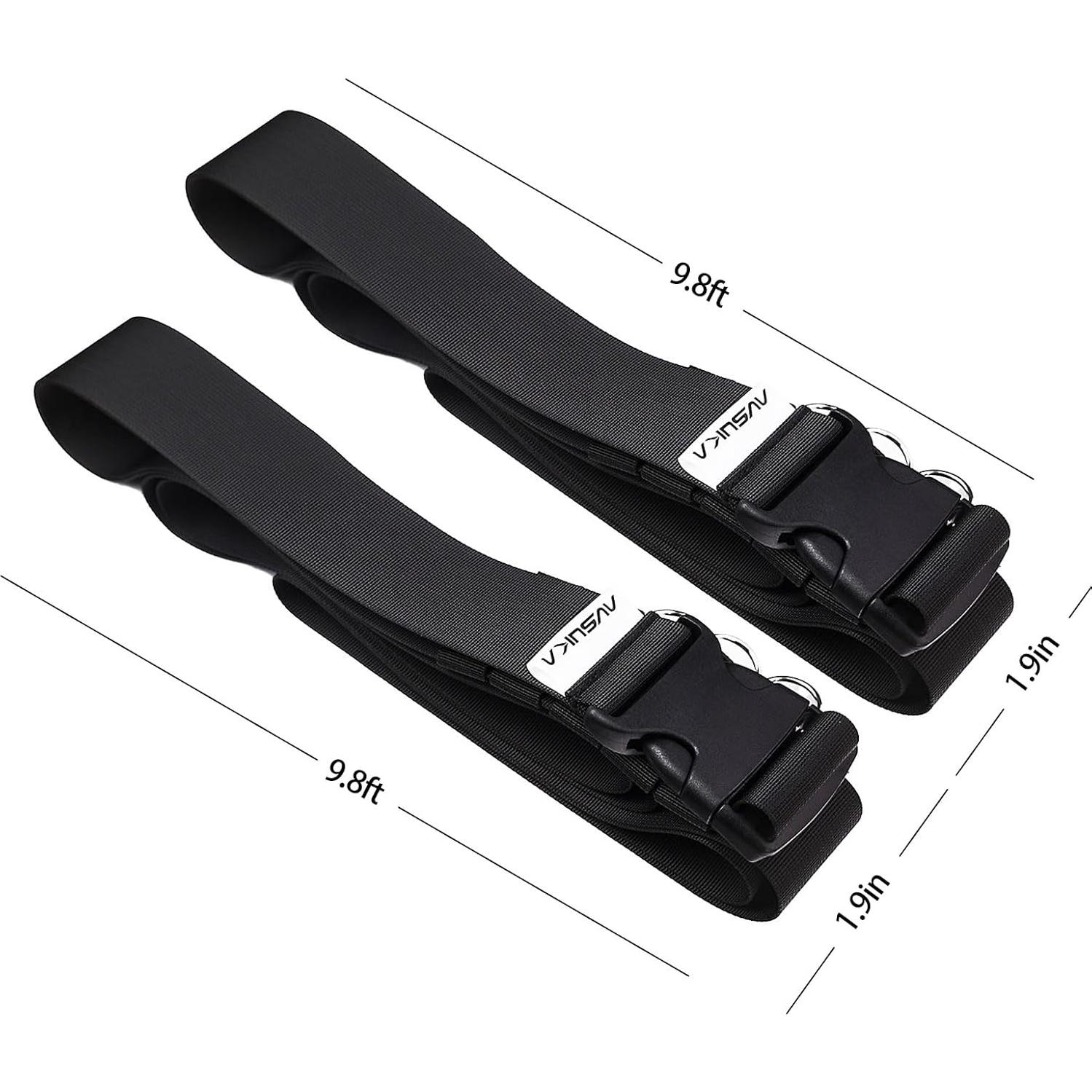 Correas de Equipaje Ajustables AVSUKA 2pcs 3m Negro