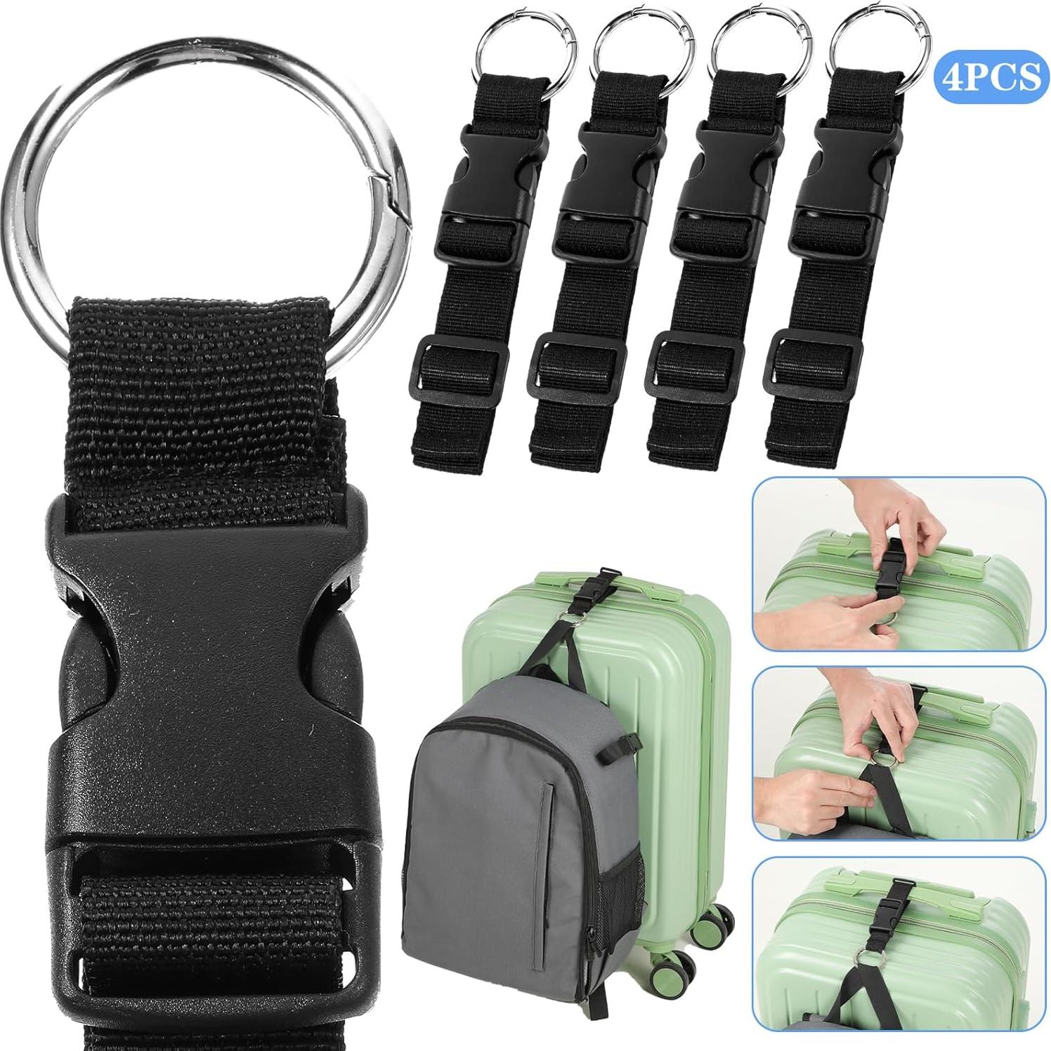 Correas de Equipaje Ajustables AOZUO 4 Pcs Sujetador Chaqueta