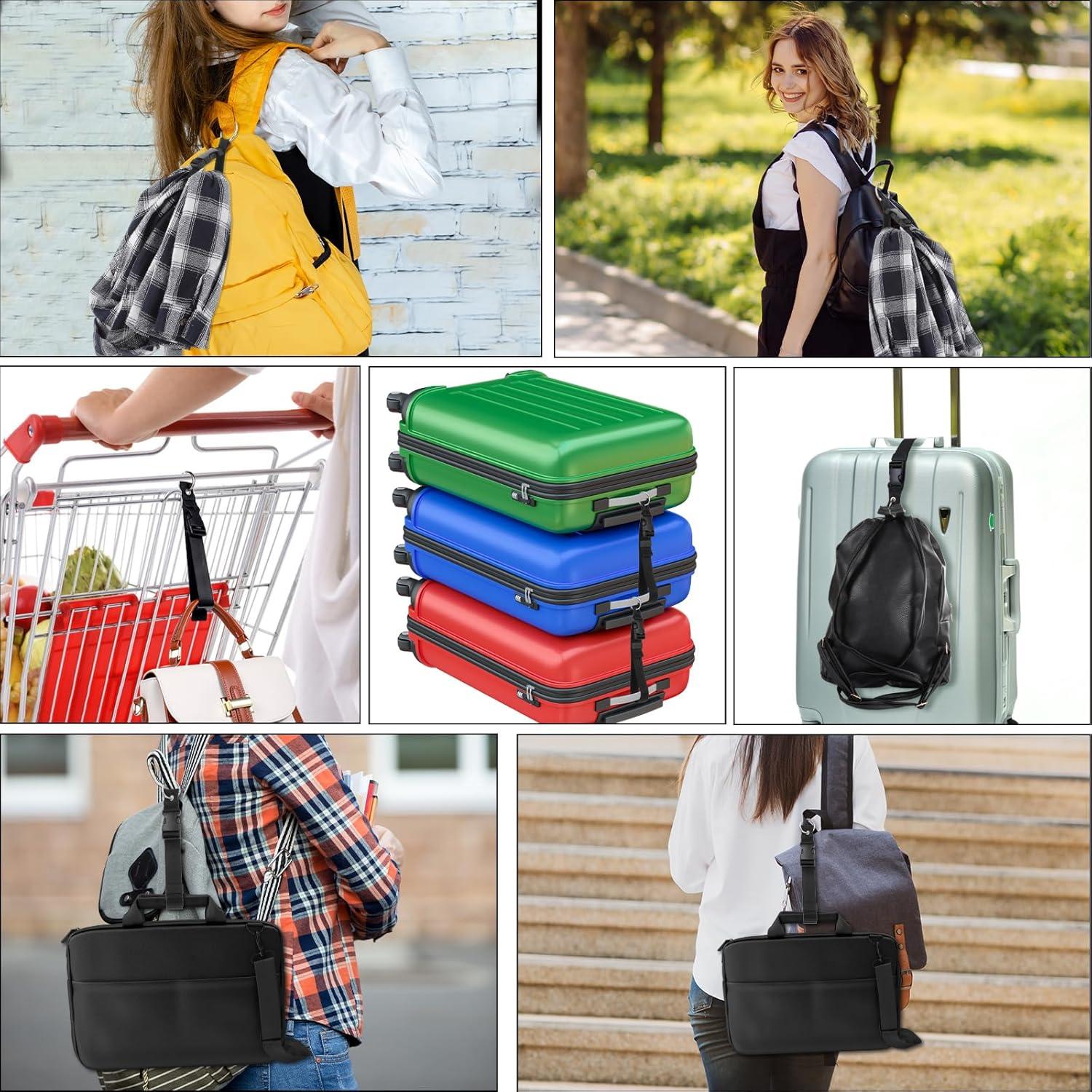 Correas de Equipaje Ajustables AOZUO 4 Pcs Sujetador Chaqueta