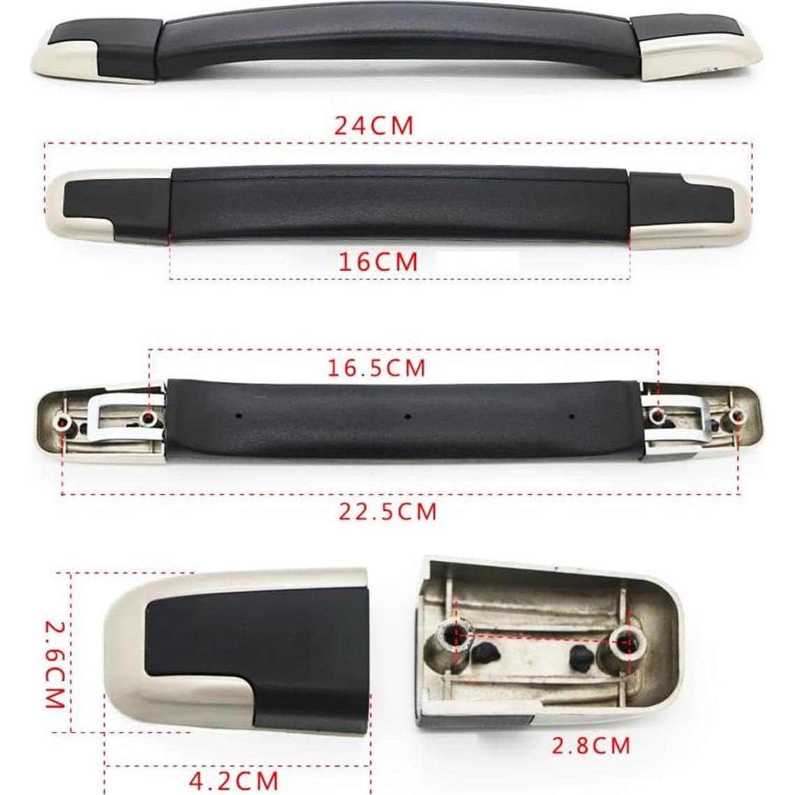 Mango de Repuesto para Maleta Zoofen Z022 Negro 24 cm