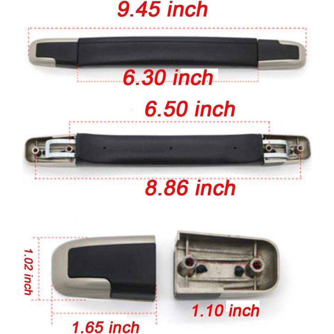 Mango de Repuesto para Maleta Zoofen Z022 Negro 24 cm