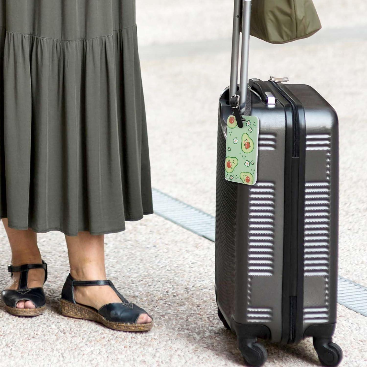 10 Correas de Etiquetas de Equipaje de Cuero Styquenzer 20x1.3cm