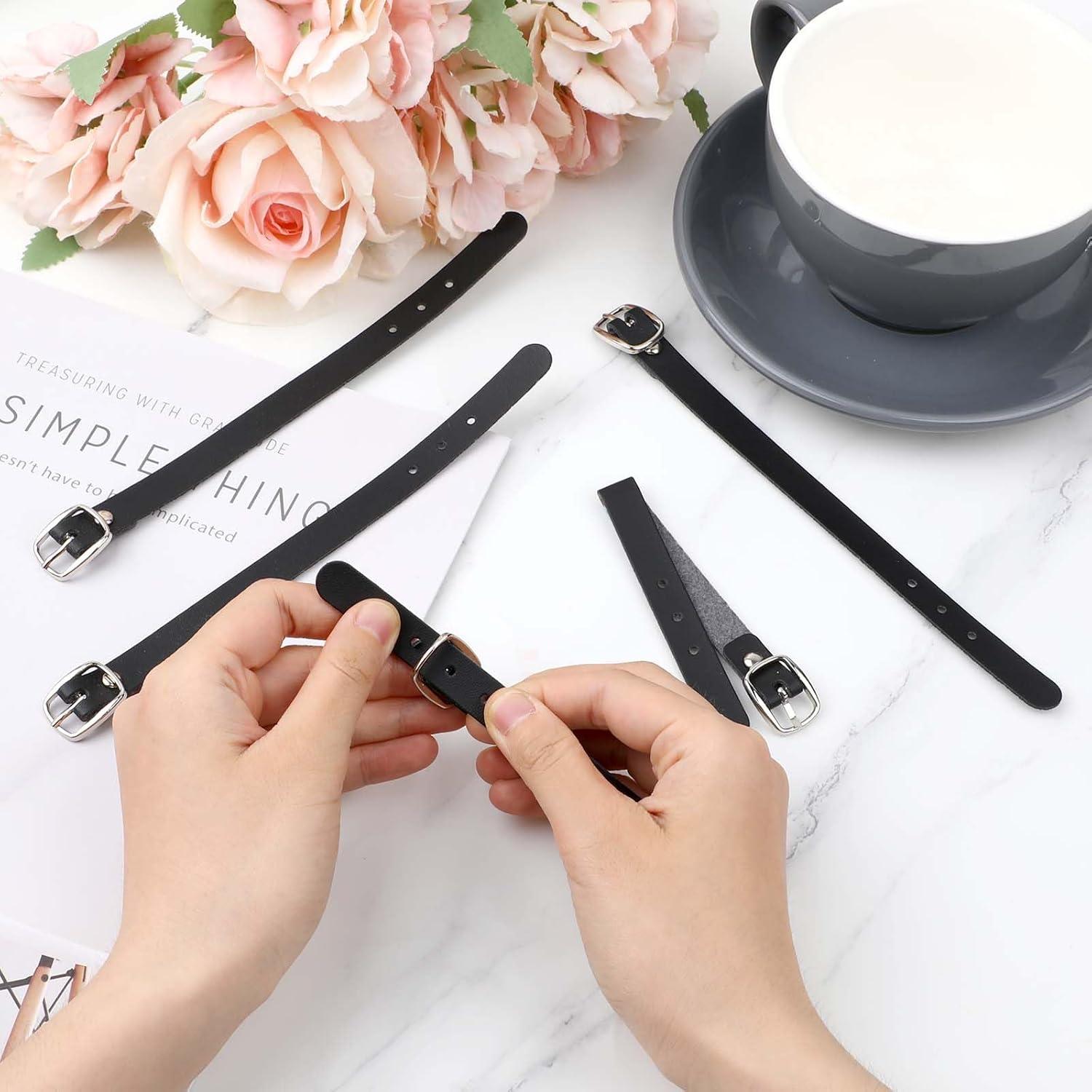 10 Correas de Etiquetas de Equipaje de Cuero Styquenzer 20x1.3cm