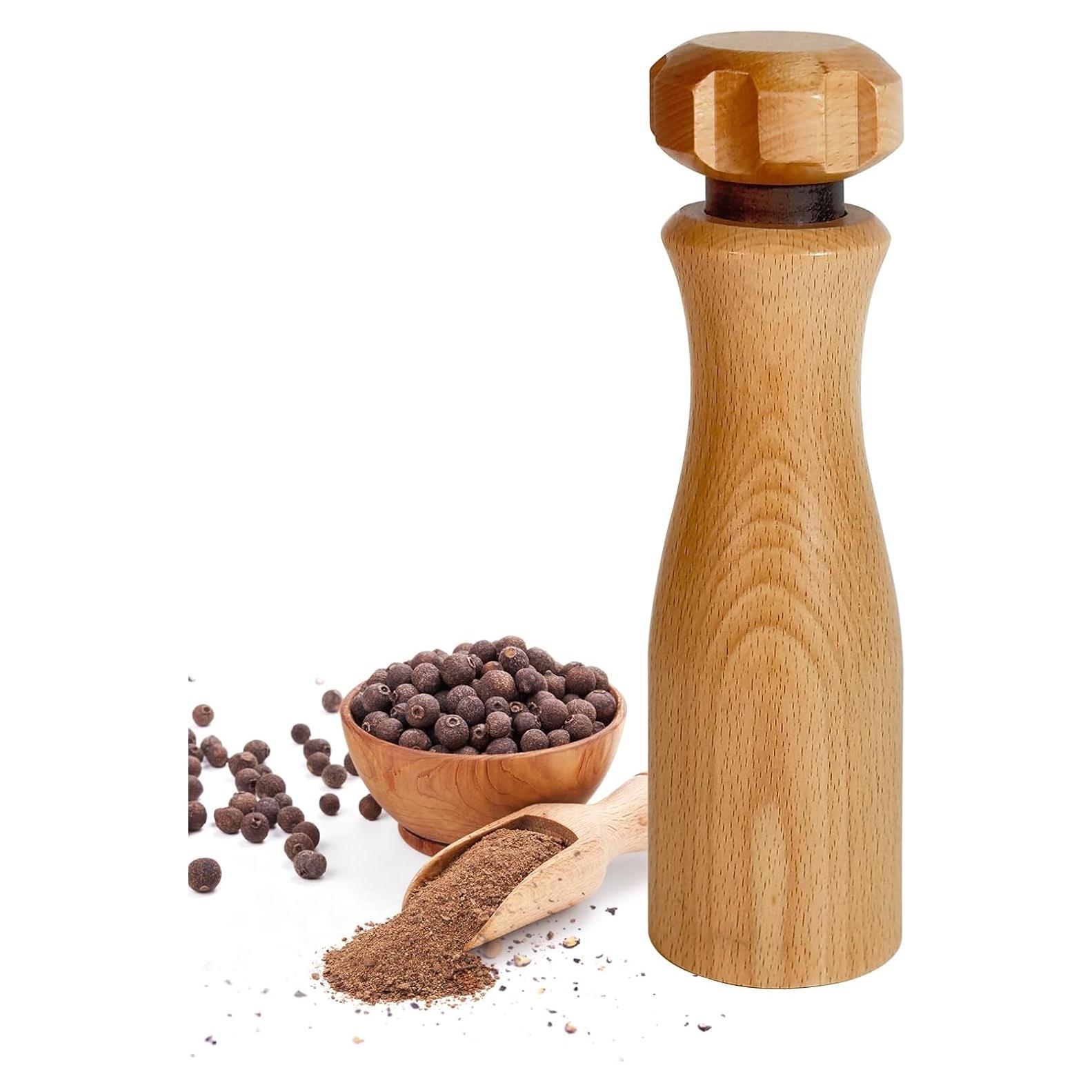 Molino de Pimienta y Sal Zeikiwe de Madera 20.32 cm Ajustable
