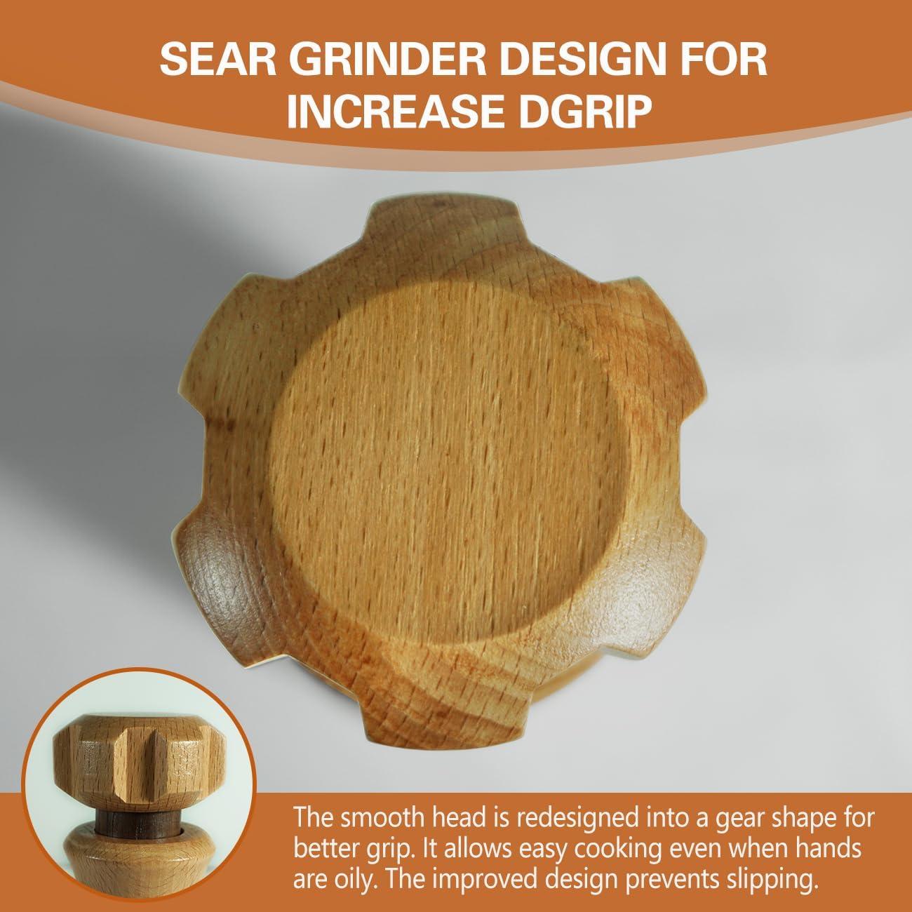 Molino de Pimienta y Sal Zeikiwe de Madera 20.32 cm Ajustable