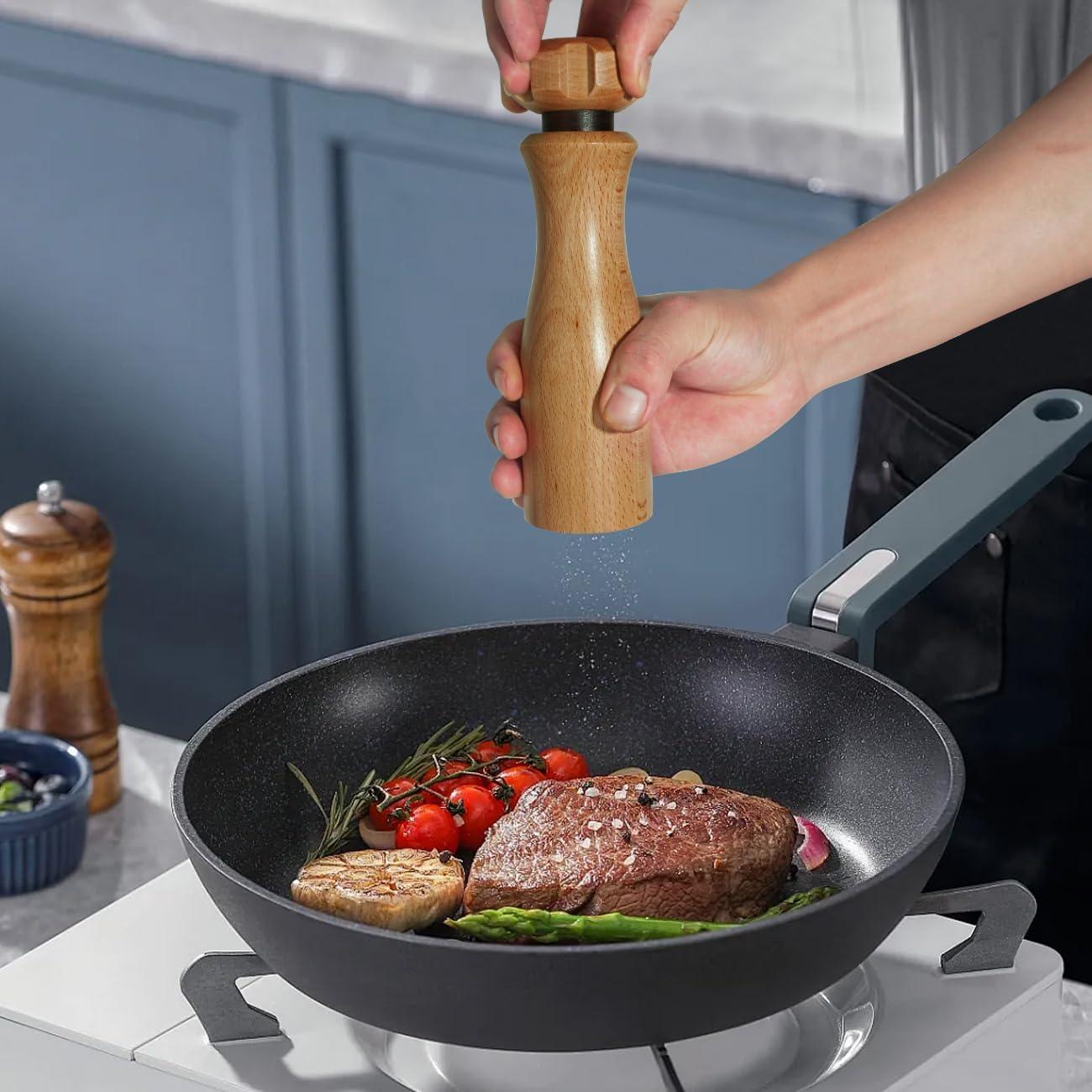 Molino de Pimienta y Sal Zeikiwe de Madera 20.32 cm Ajustable