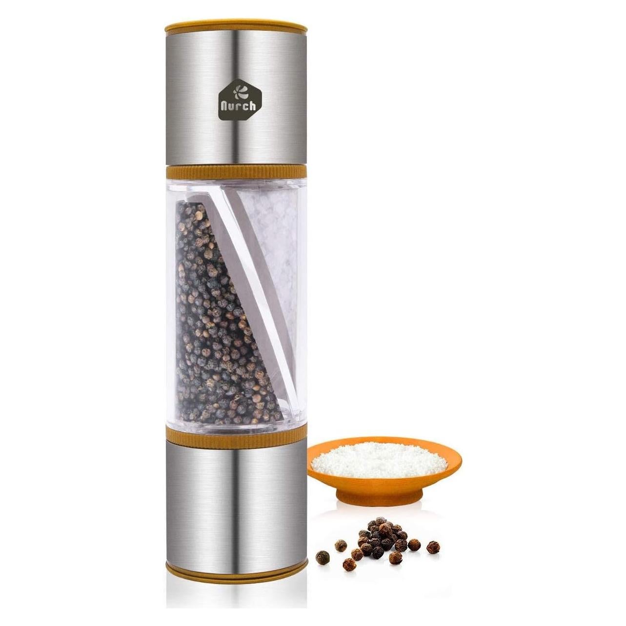 Molinillo de Sal y Pimienta 2 en 1 LHS, Acero Inoxidable, Manual