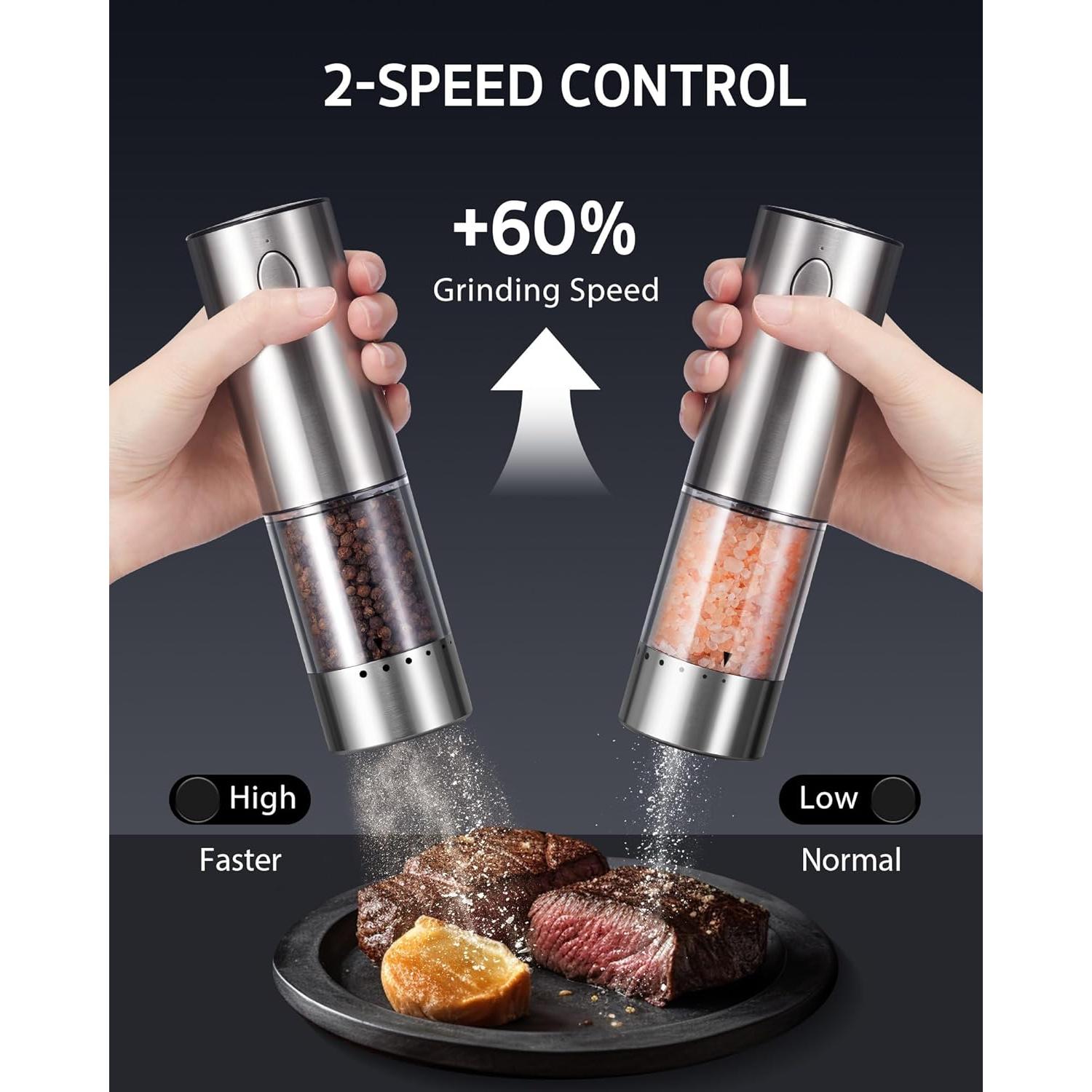 Juego de Molinillos Eléctricos Syntus Acero Inoxidable 95ml