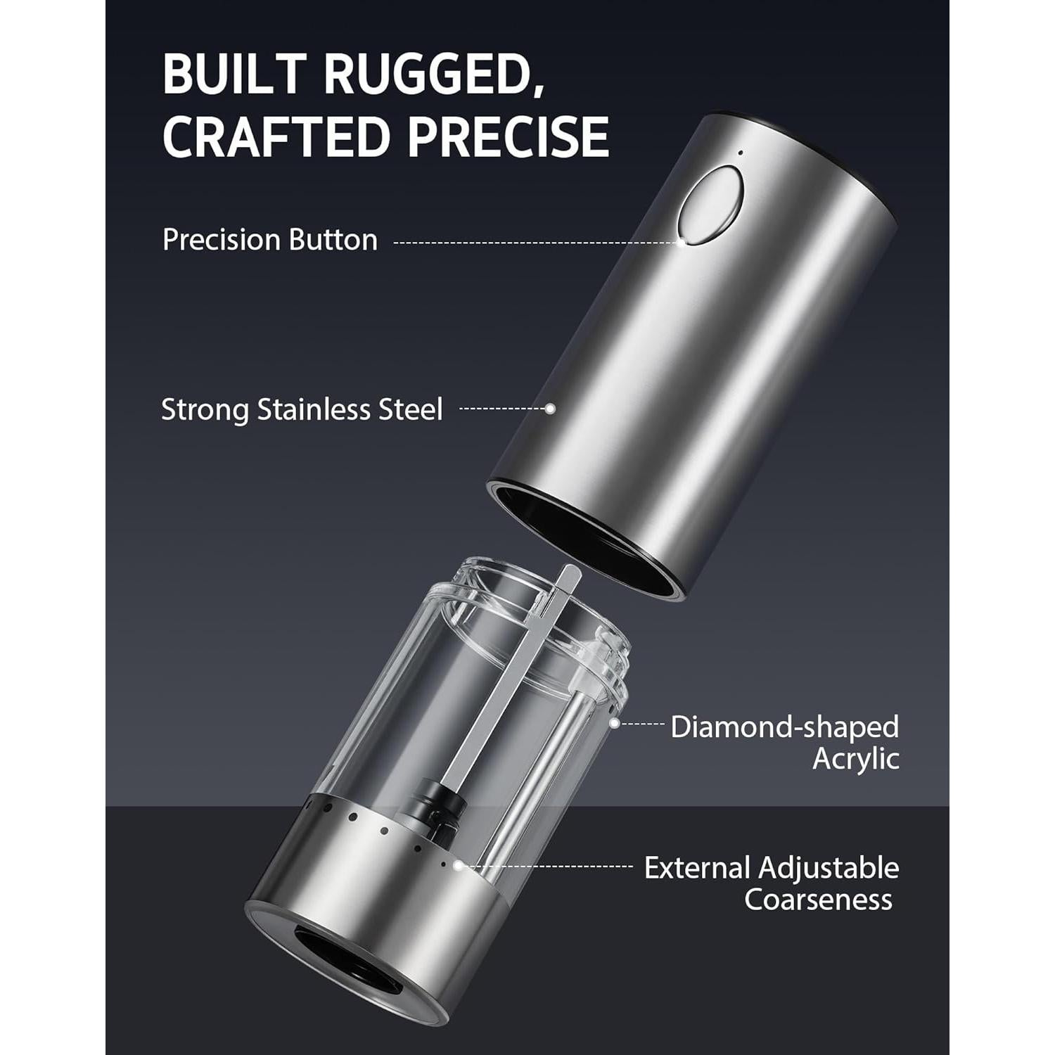 Juego de Molinillos Eléctricos Syntus Acero Inoxidable 95ml