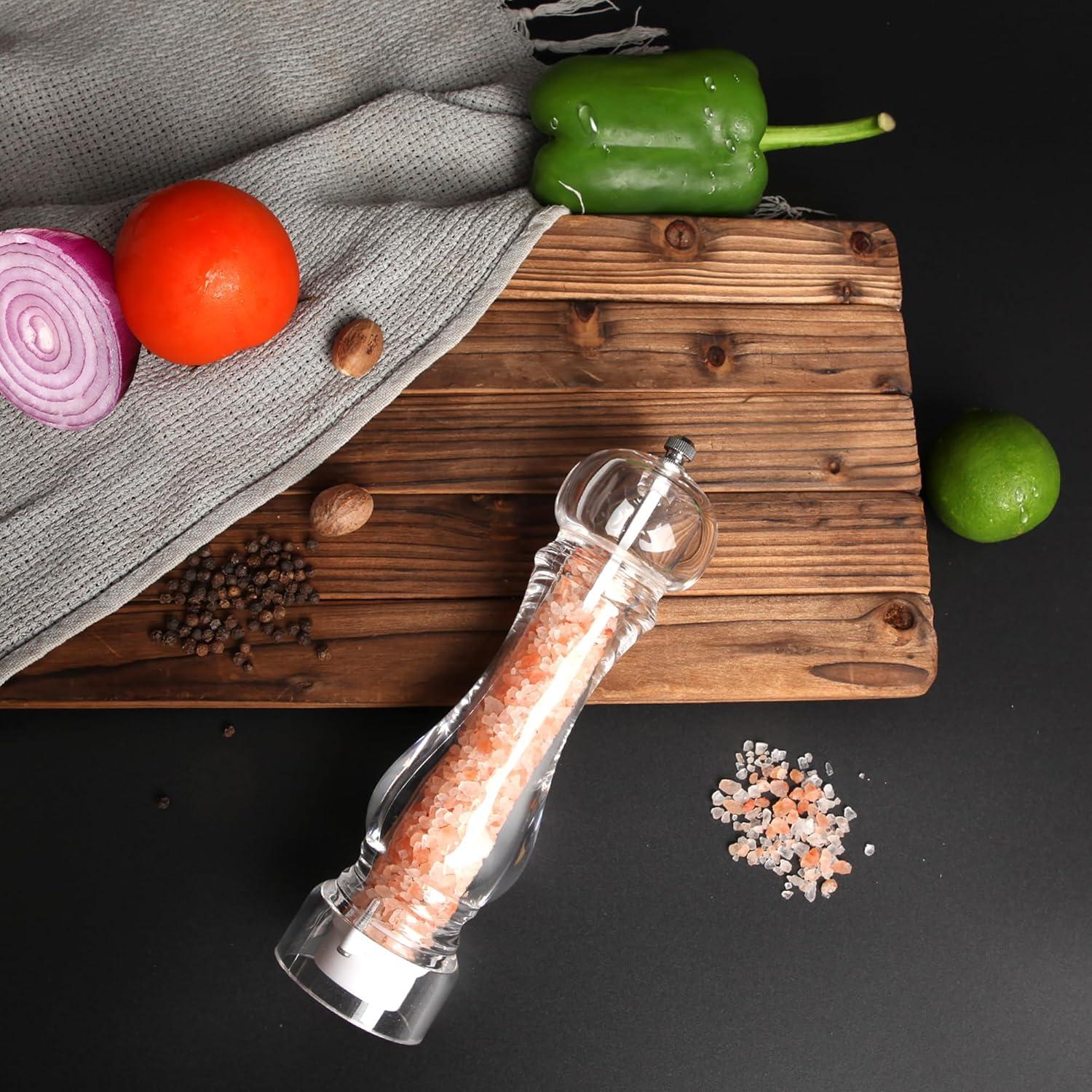 Molino de Sal y Pimienta LHS Acrílico Ajustable 21.8 cm