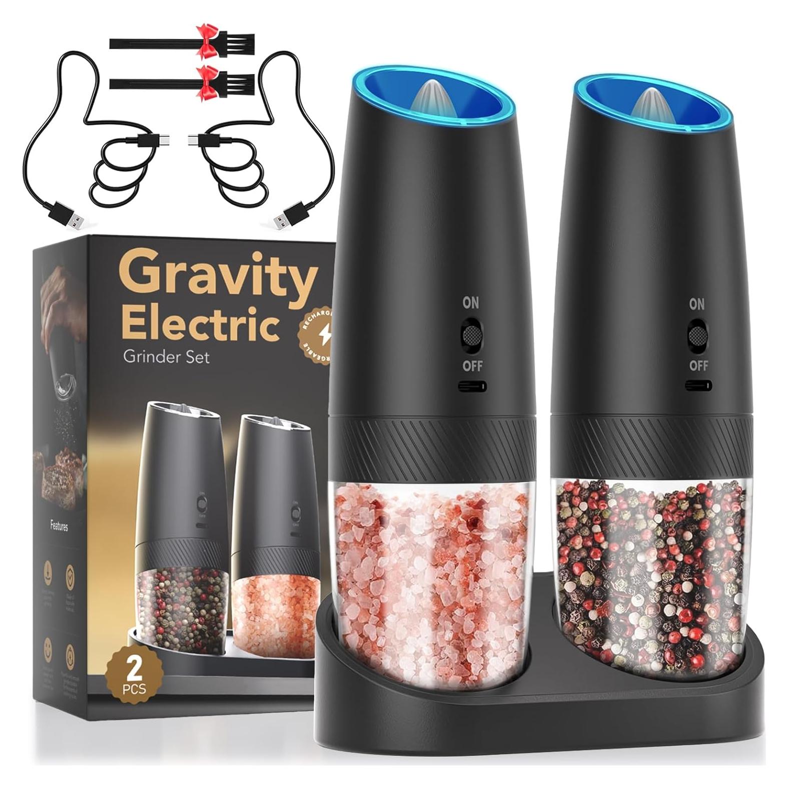 Juego de Molinillos Eléctricos de Sal y Pimienta Tipuci - 135ml