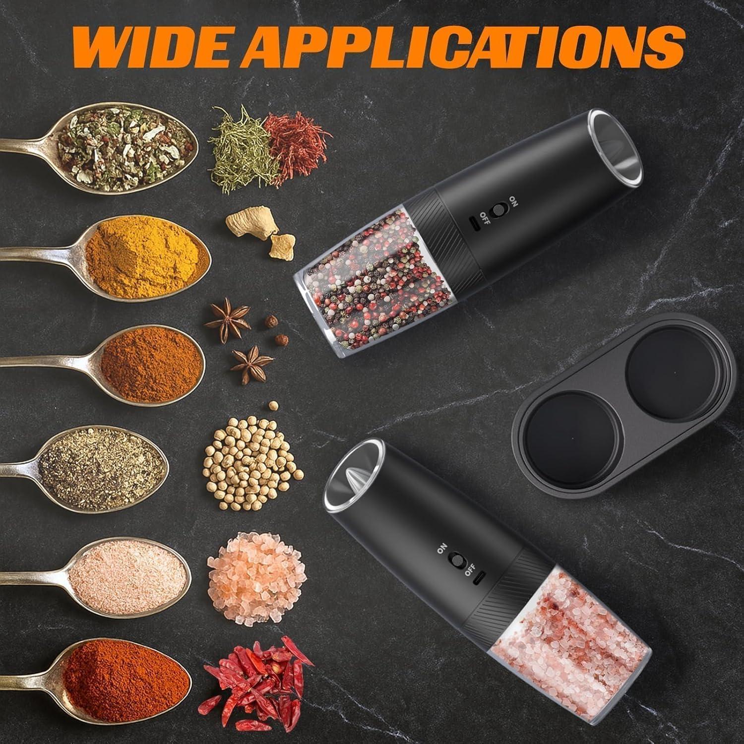 Juego de Molinillos Eléctricos de Sal y Pimienta Tipuci - 135ml