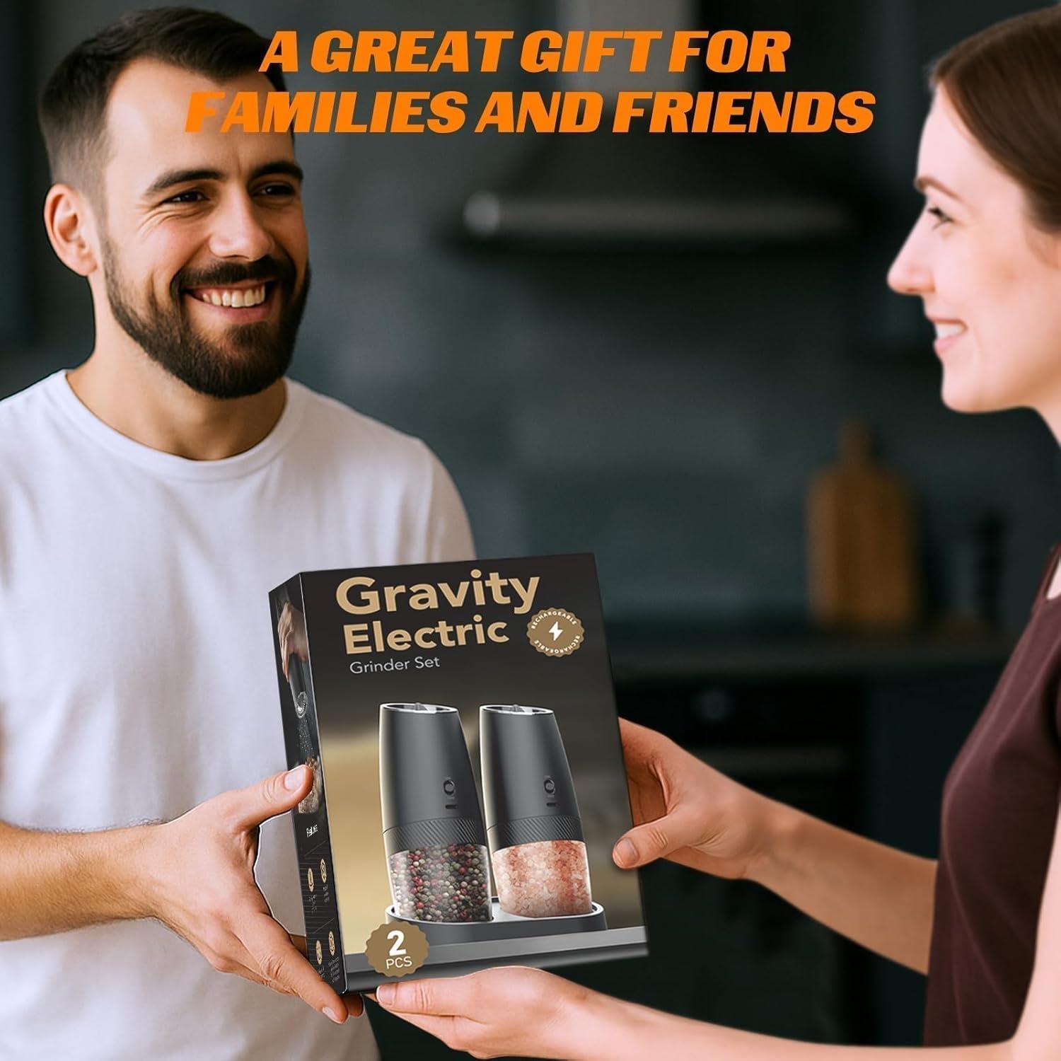 Juego de Molinillos Eléctricos de Sal y Pimienta Tipuci - 135ml