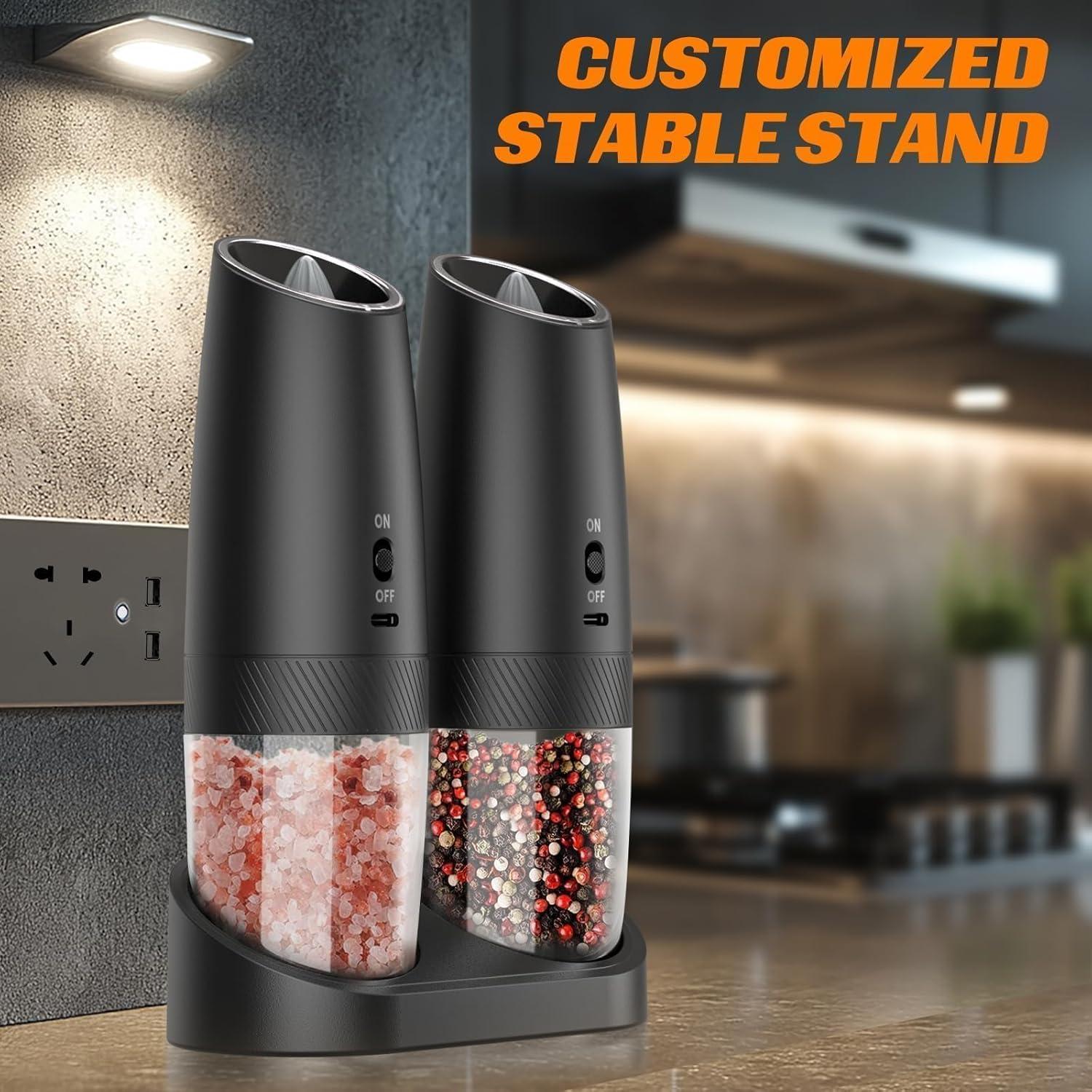 Juego de Molinillos Eléctricos de Sal y Pimienta Tipuci - 135ml