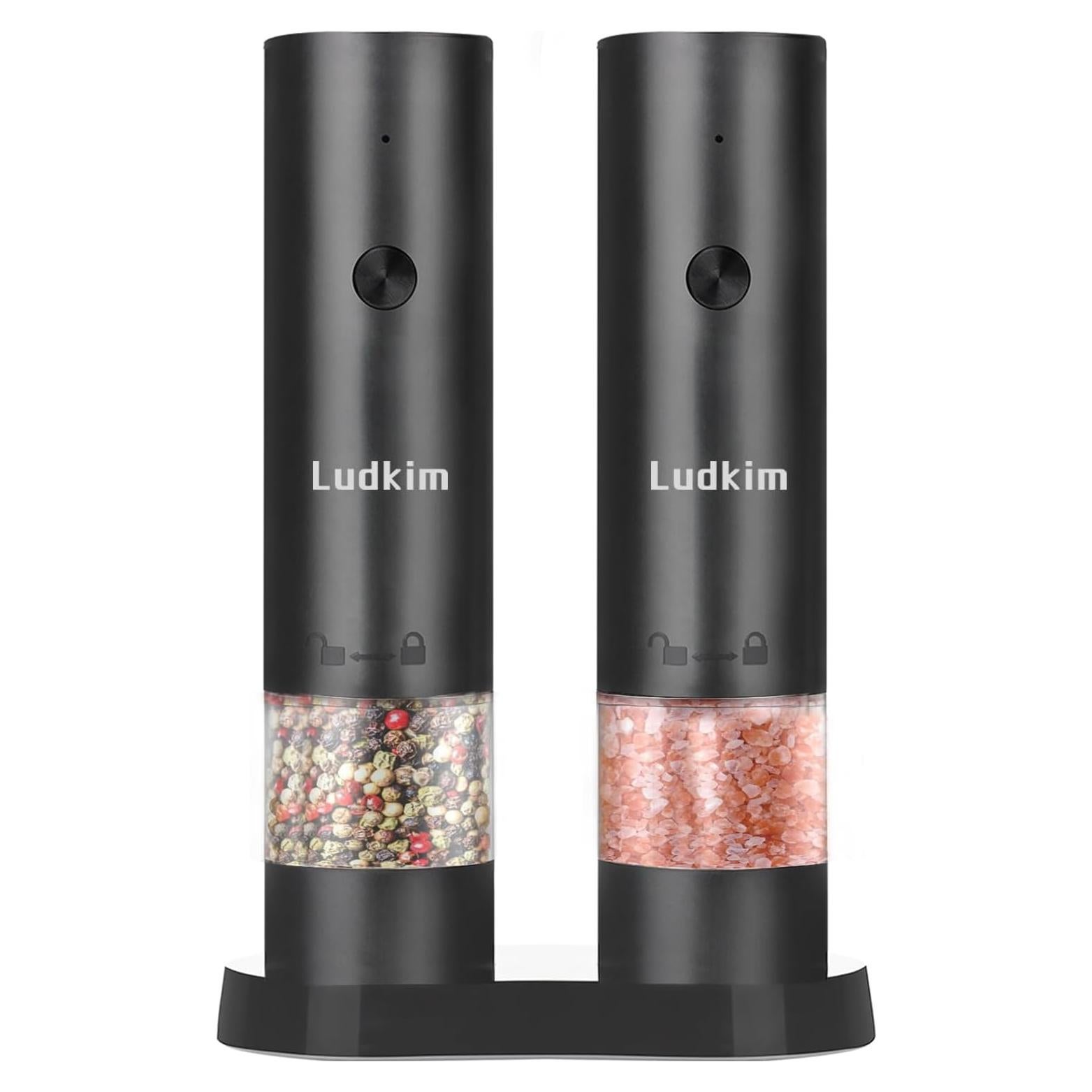 Juego de Molinillos Eléctricos de Sal y Pimienta Ludkim 40ml