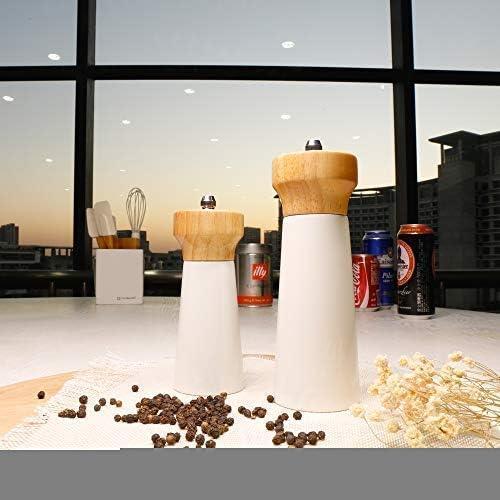 Juego de Molinos de Sal y Pimienta Tessie & Jessie - Madera y Acero Inoxidable