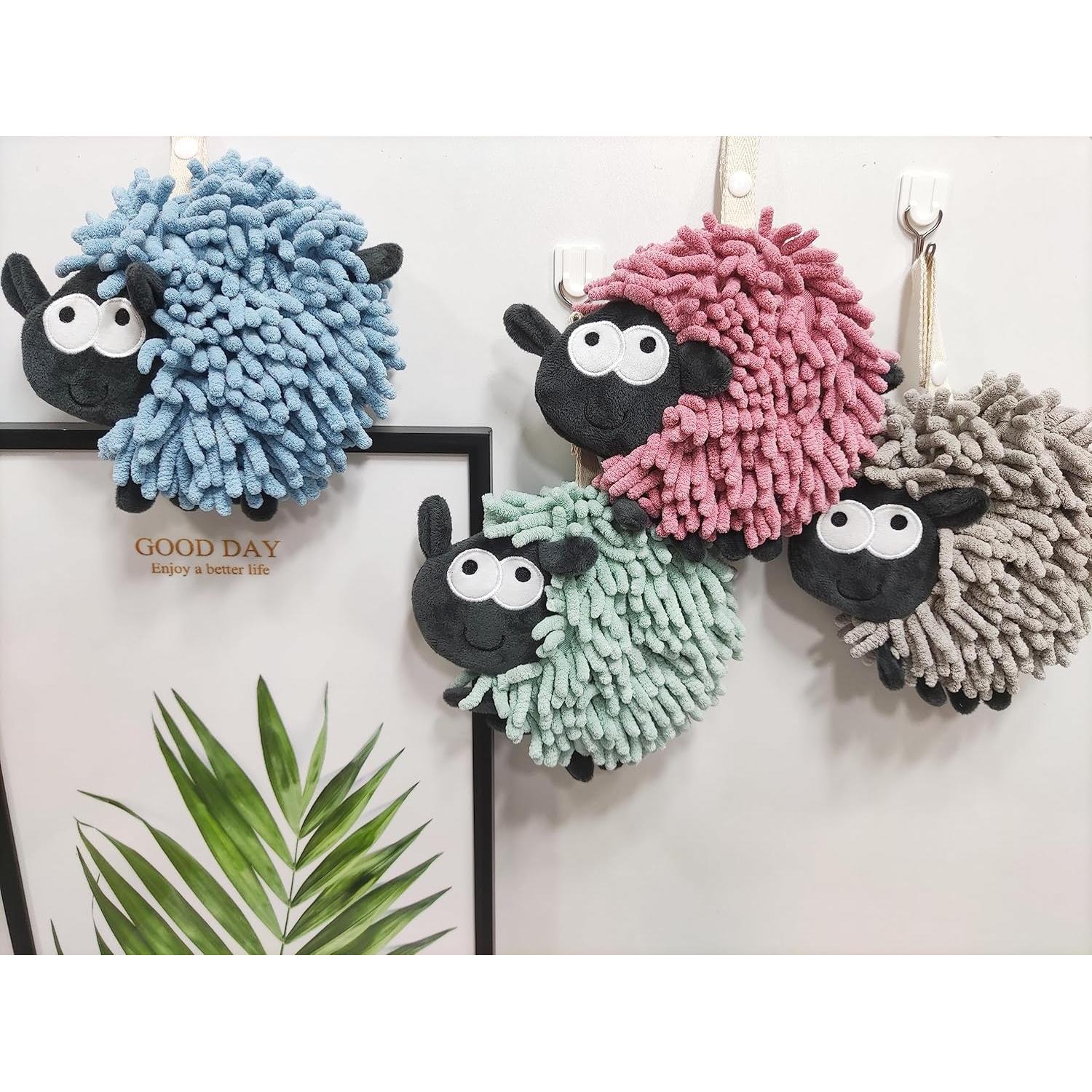 Toalla de Mano Heikrdo Azul Cuadrada de Algodón Animal 18.8x17 cm